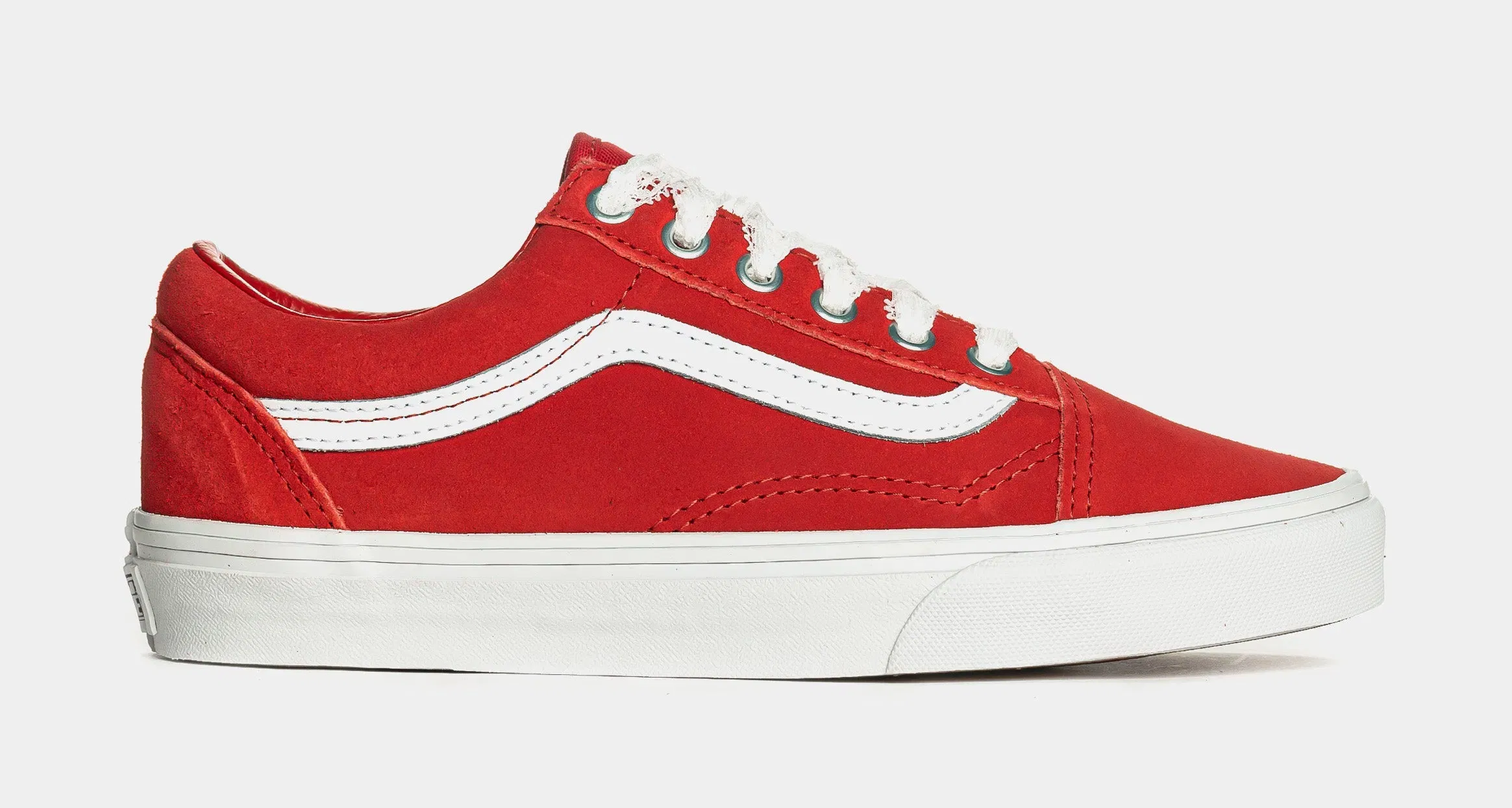 Vans Old Skool Pop Lace Womens Lifestyle Shoes (Red/White)