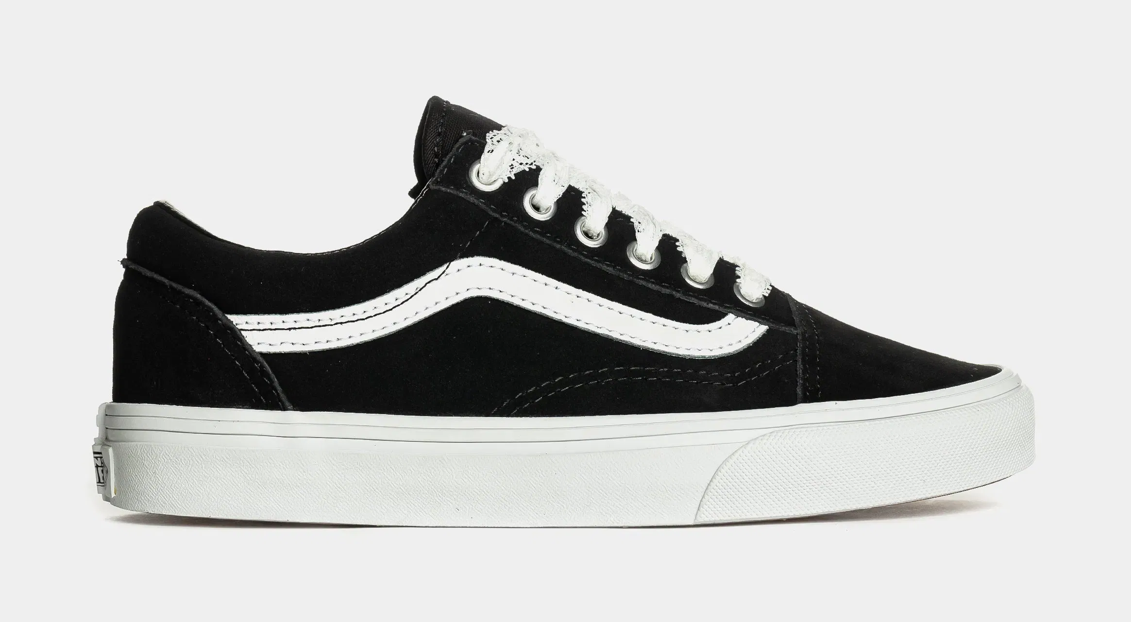 Vans Old Skool Pop Lace Womens Lifestyle Shoes (Black/White)
