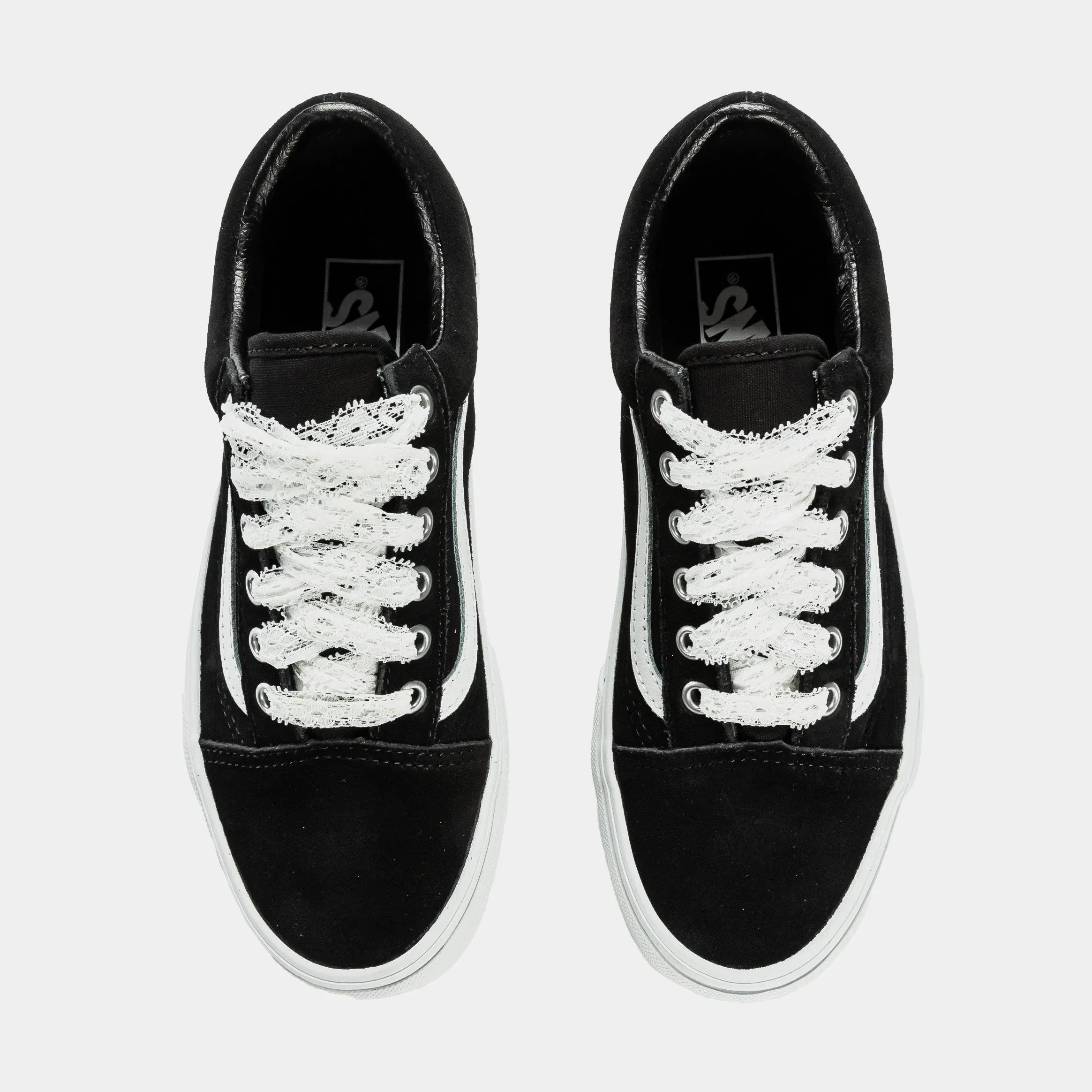 Vans Old Skool Pop Lace Womens Lifestyle Shoes (Black/White)