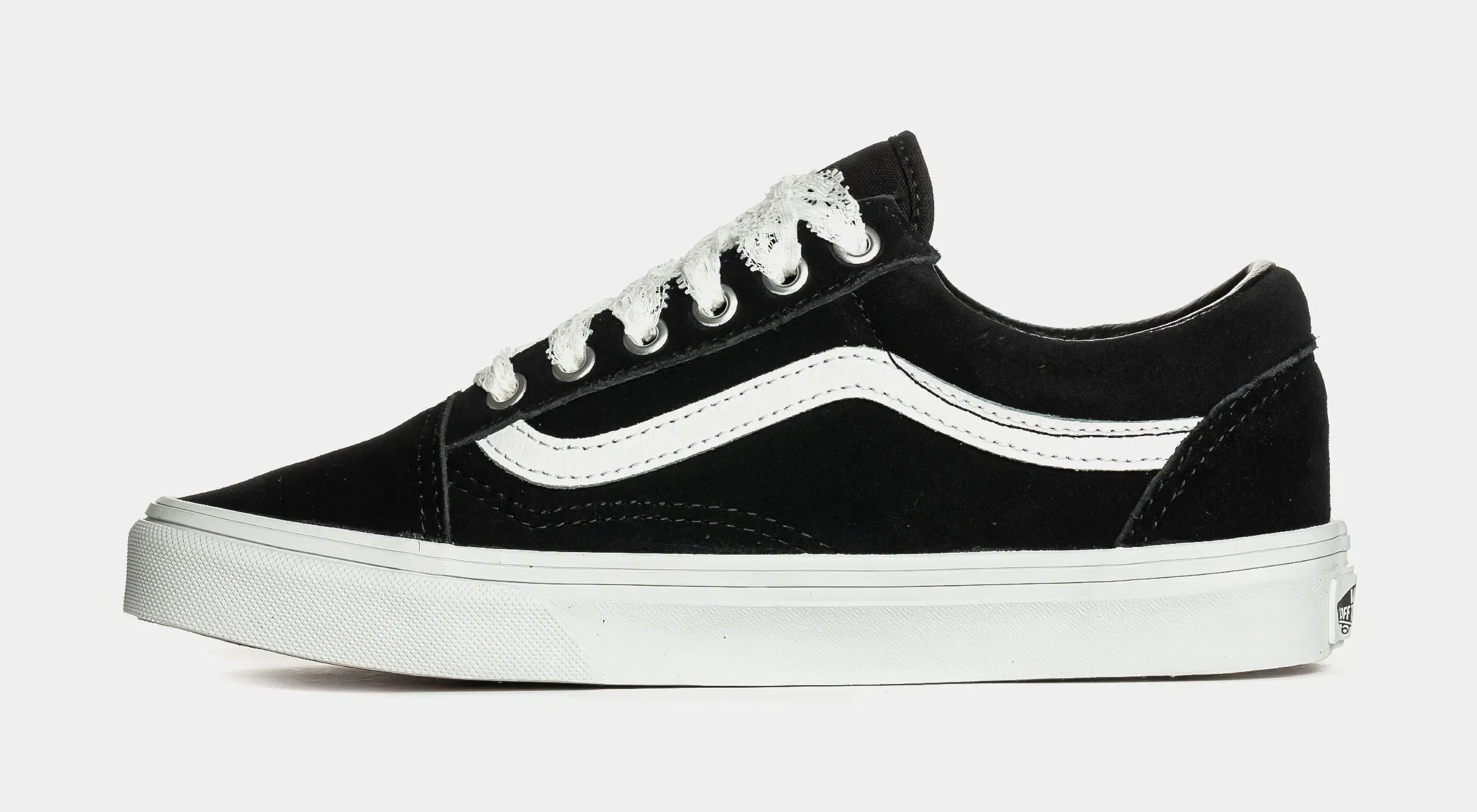 Vans Old Skool Pop Lace Womens Lifestyle Shoes (Black/White)