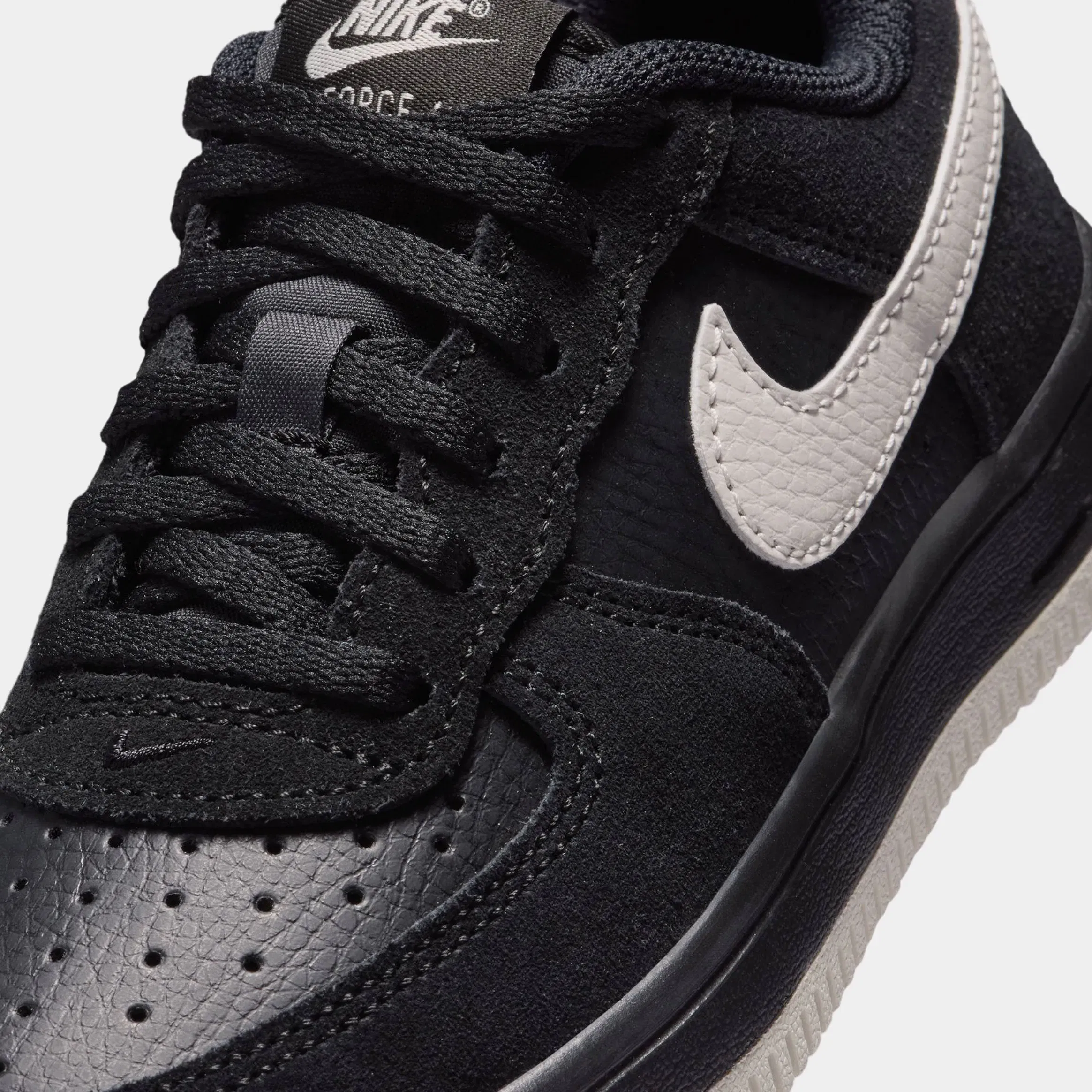 Nike Air Force 1 Low LV8 2 Preschool Lifestyle Shoes (Black/Light Bone)