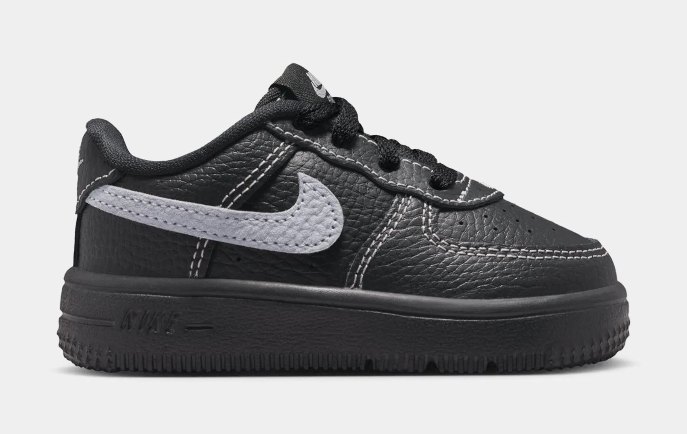 Nike Air Force 1 Low LV8 3 Infant Toddler Lifestyle Shoes (Black/Wolf Grey/Black/Black)