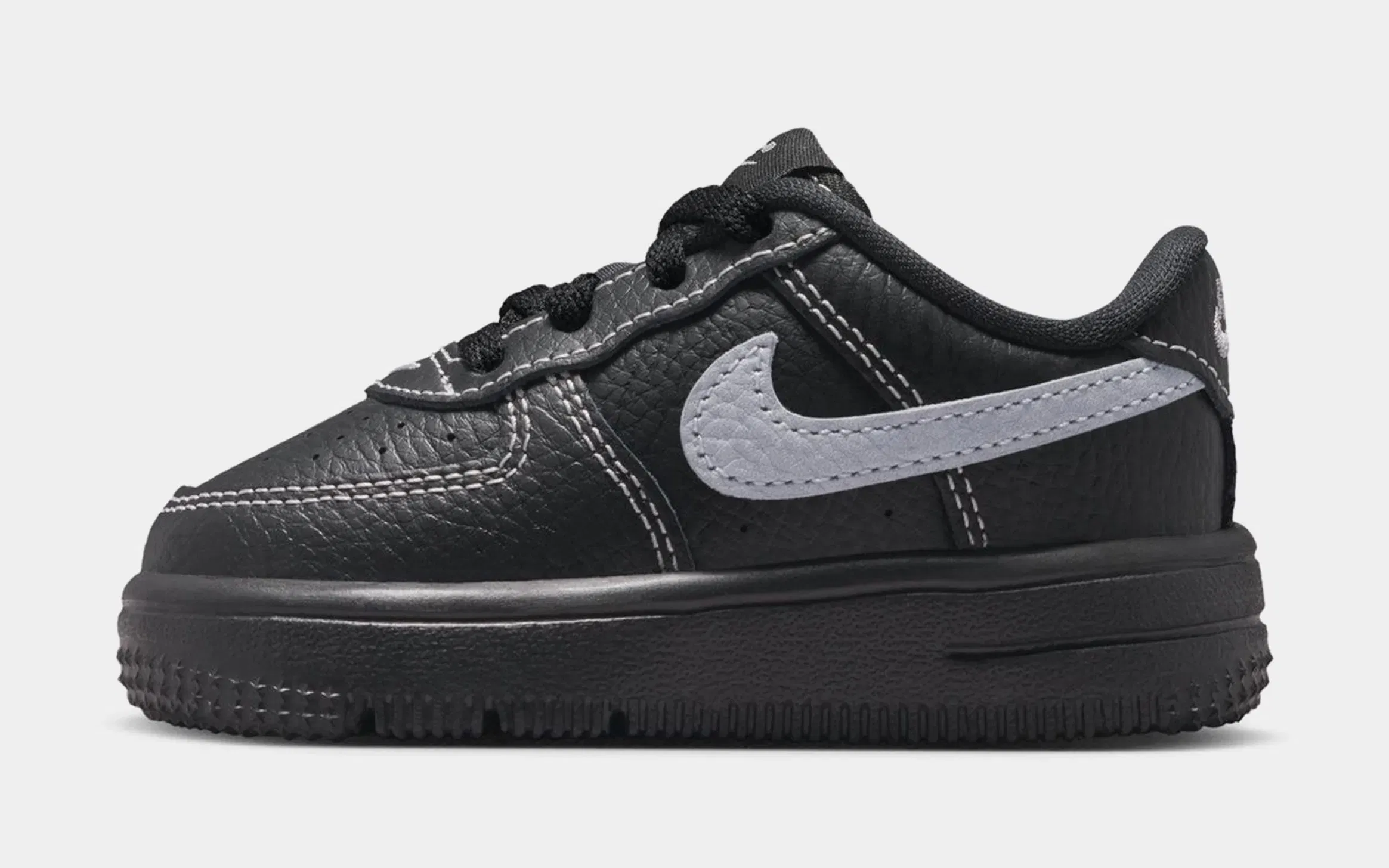 Nike Air Force 1 Low LV8 3 Infant Toddler Lifestyle Shoes (Black/Wolf Grey/Black/Black)