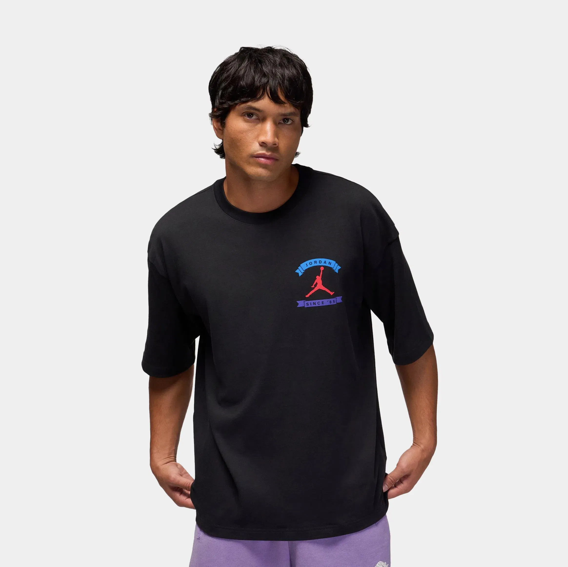 Air Jordan Others Make It Happen Since '85 Graphic Mens Short Sleeve Shirt (Black/Red)