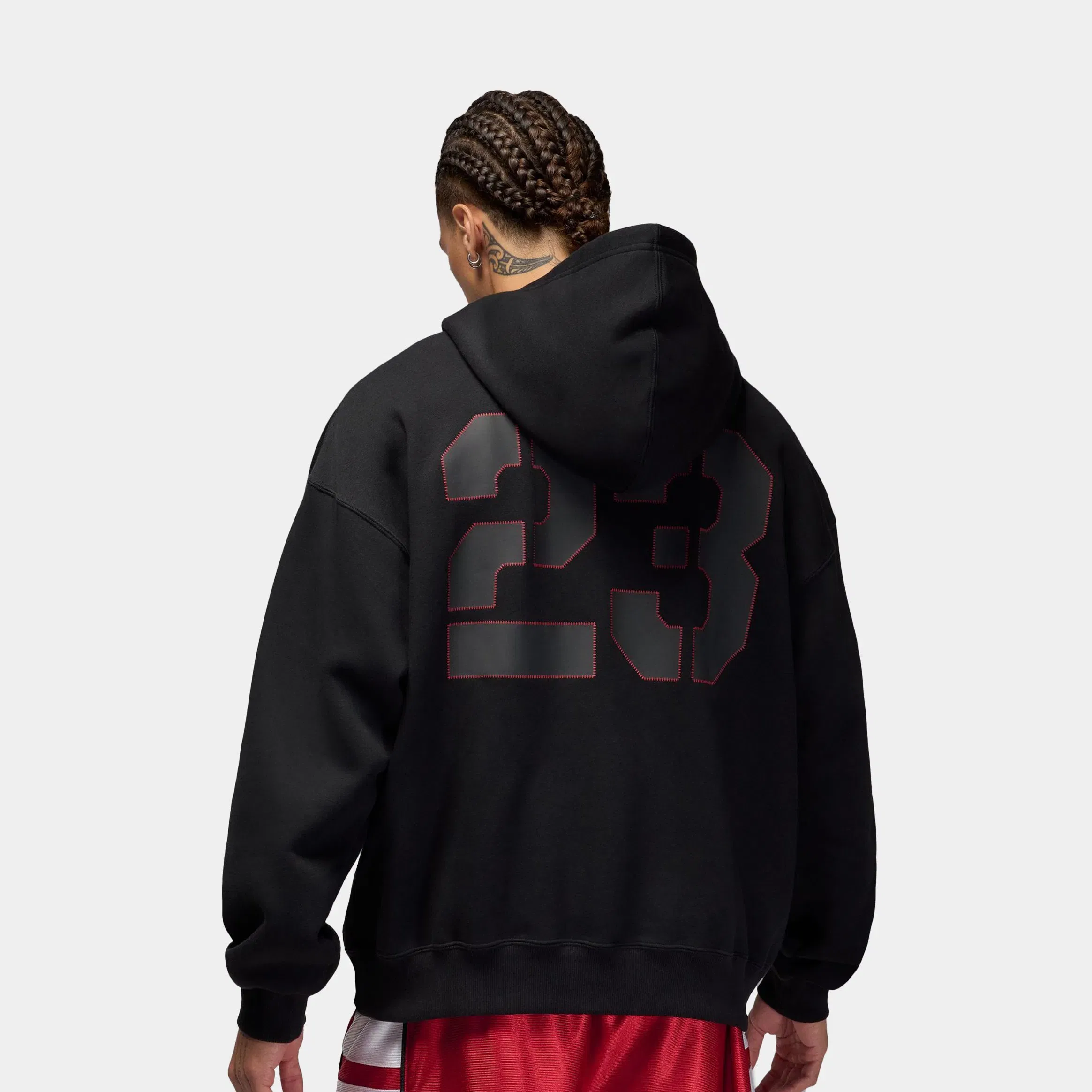 Air Jordan Brooklyn Oversized Pullover Fleece Mens Hoodie (Black)