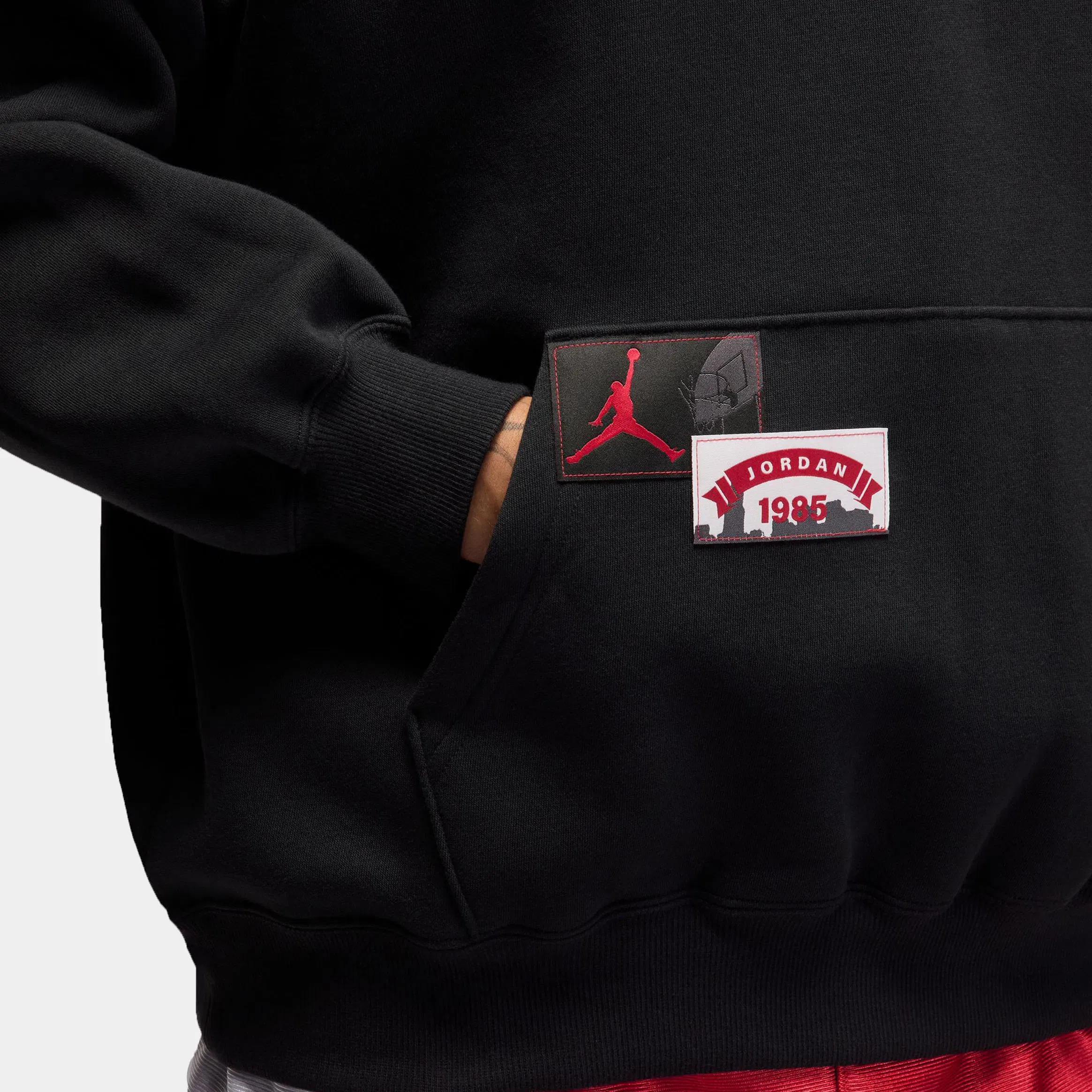 Air Jordan Brooklyn Oversized Pullover Fleece Mens Hoodie (Black)