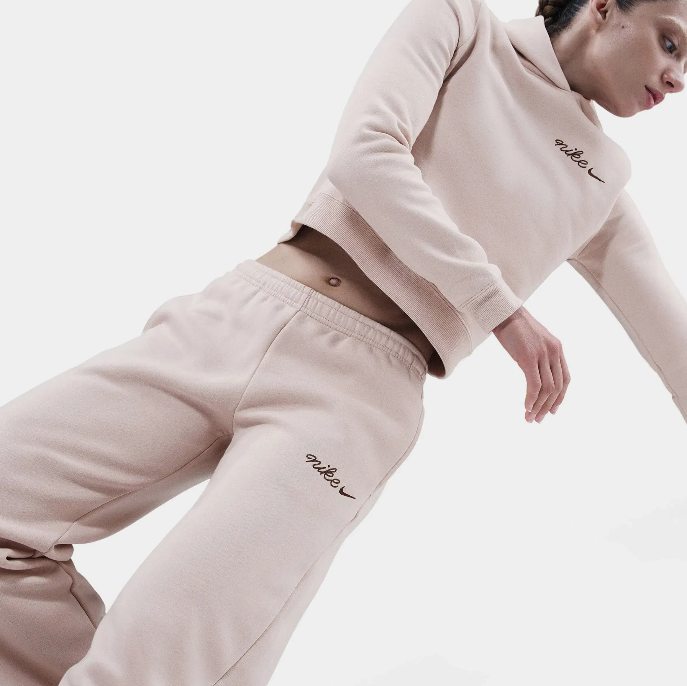 Nike NSW Phoenix Fleece Straight Leg Womens Sweatpants (Silt Red)
