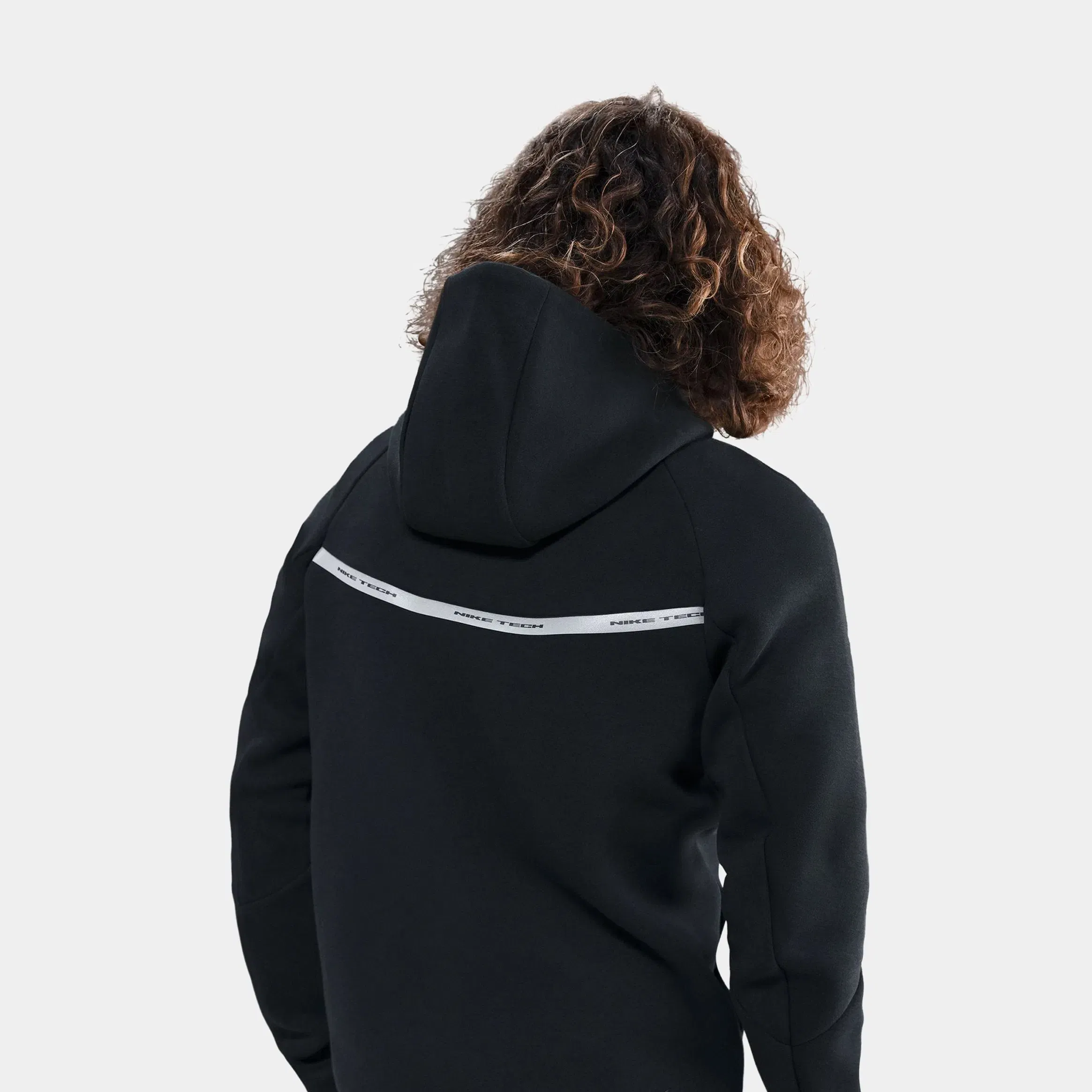 Nike Tech Full Zip Fleece Windrunner Reflective Accents Mens Jacket (Sequoia/Black)