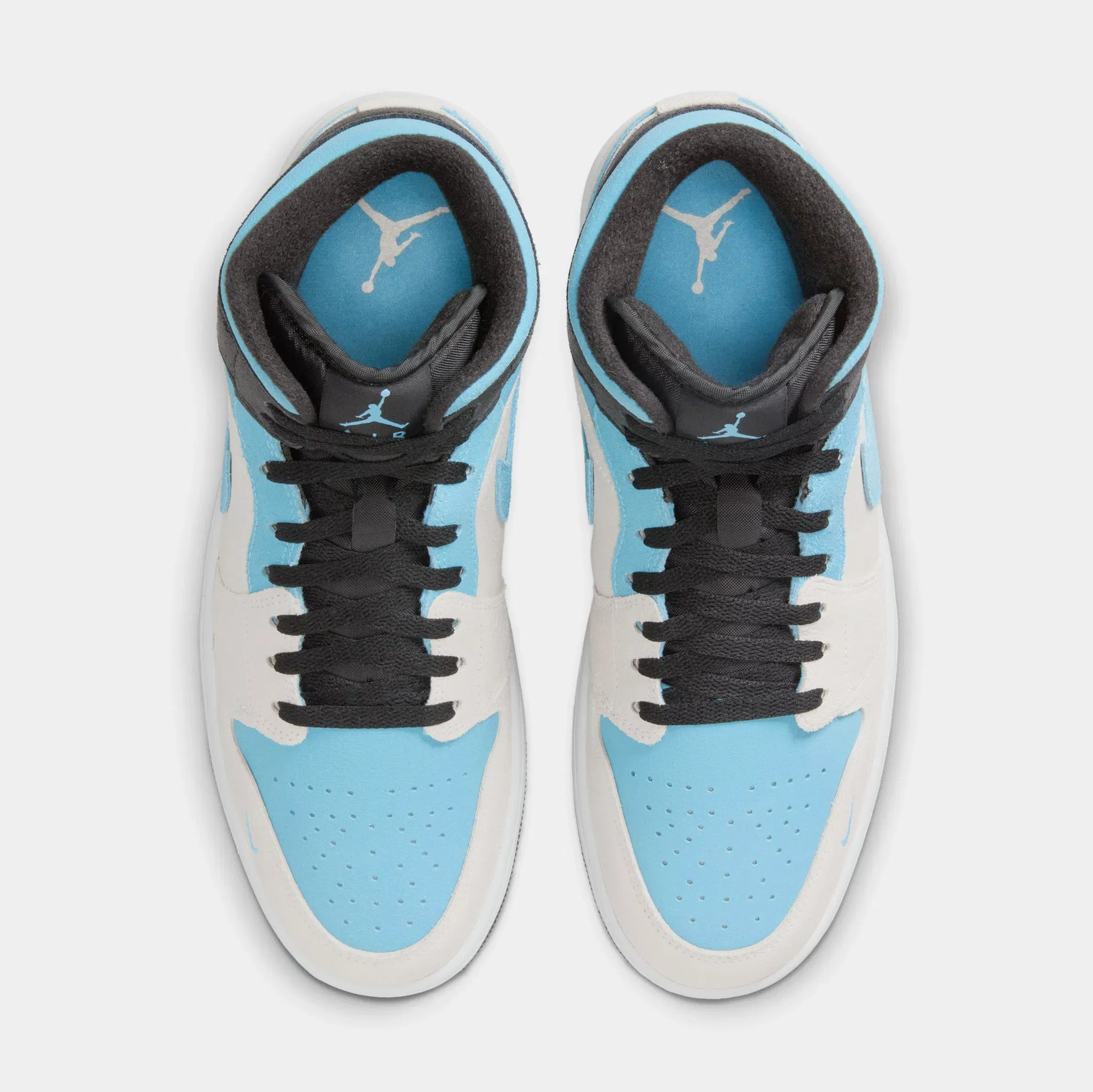 Air Jordan 1 Mid SE Mens Lifestyle Shoes (Summit White/Blue Chill/Black)