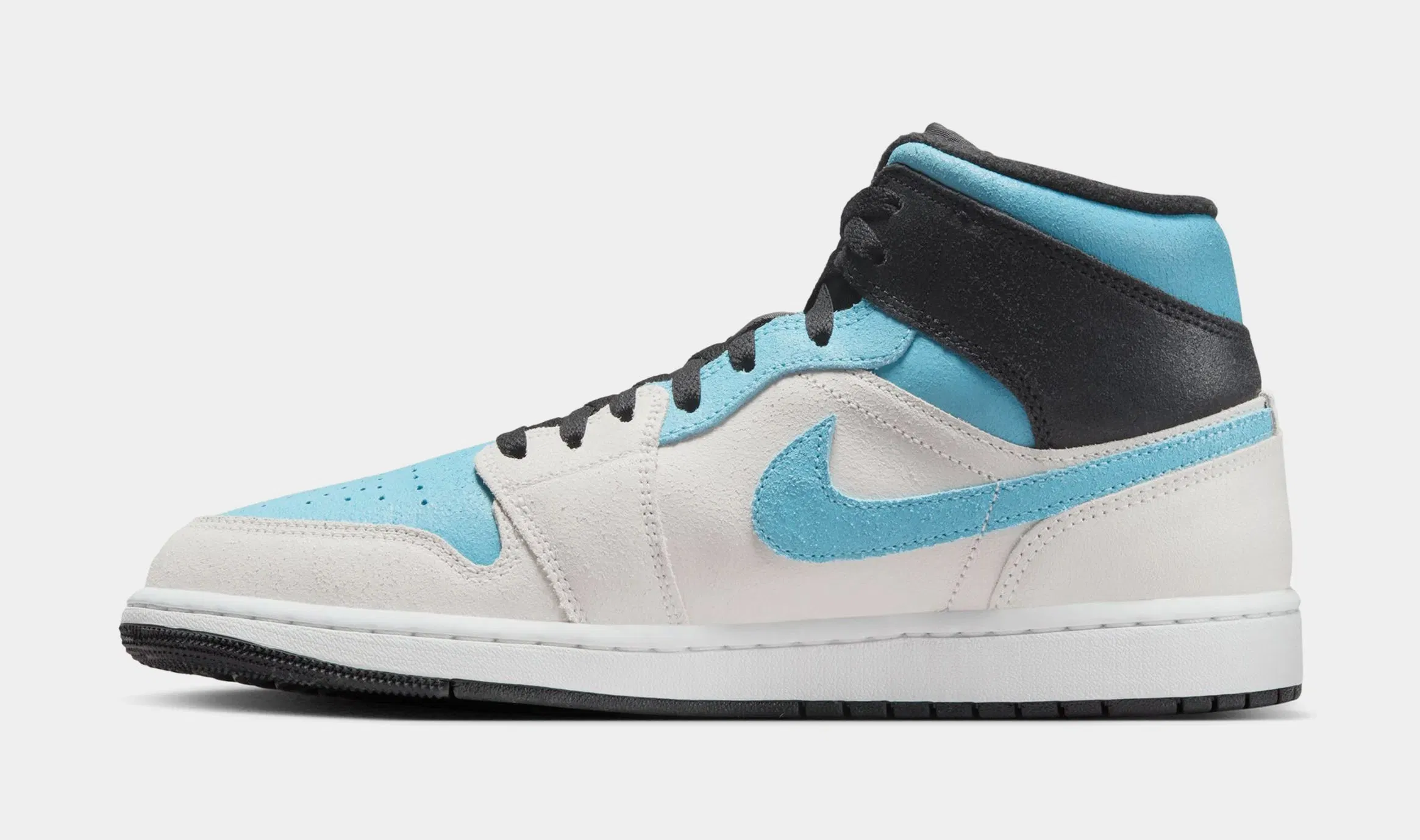 Air Jordan 1 Mid SE Mens Lifestyle Shoes (Summit White/Blue Chill/Black)