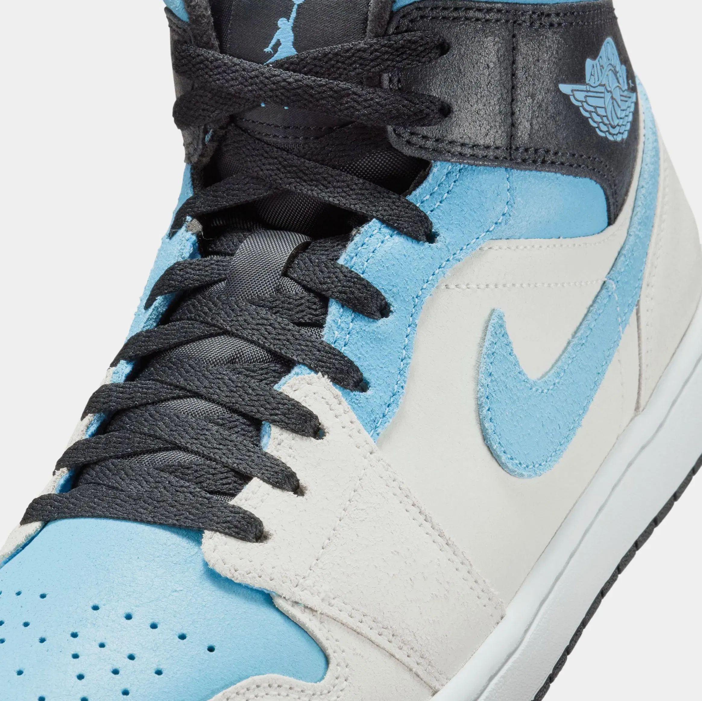 Air Jordan 1 Mid SE Mens Lifestyle Shoes (Summit White/Blue Chill/Black)