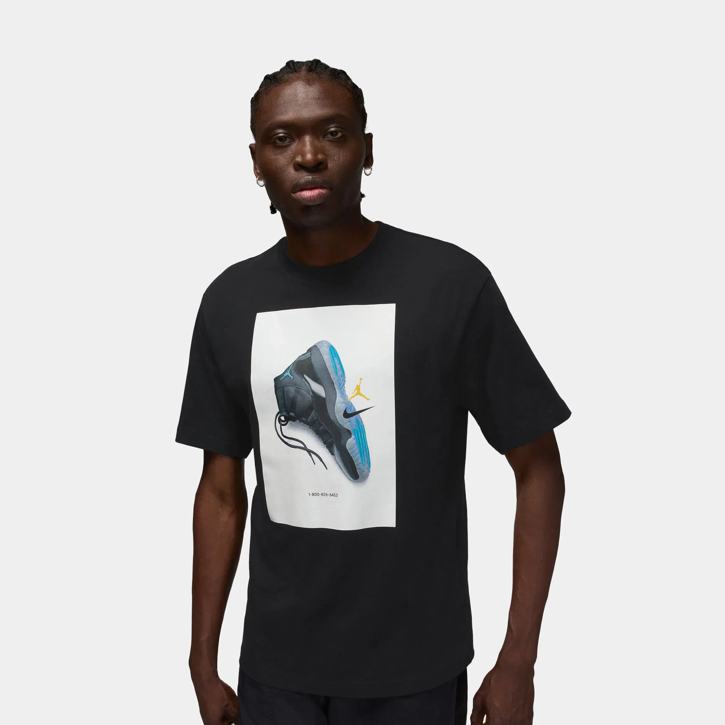 Air Jordan Brooklyn AJ11 Gamma Graphic Mens Short Sleeve Shirt (Black)