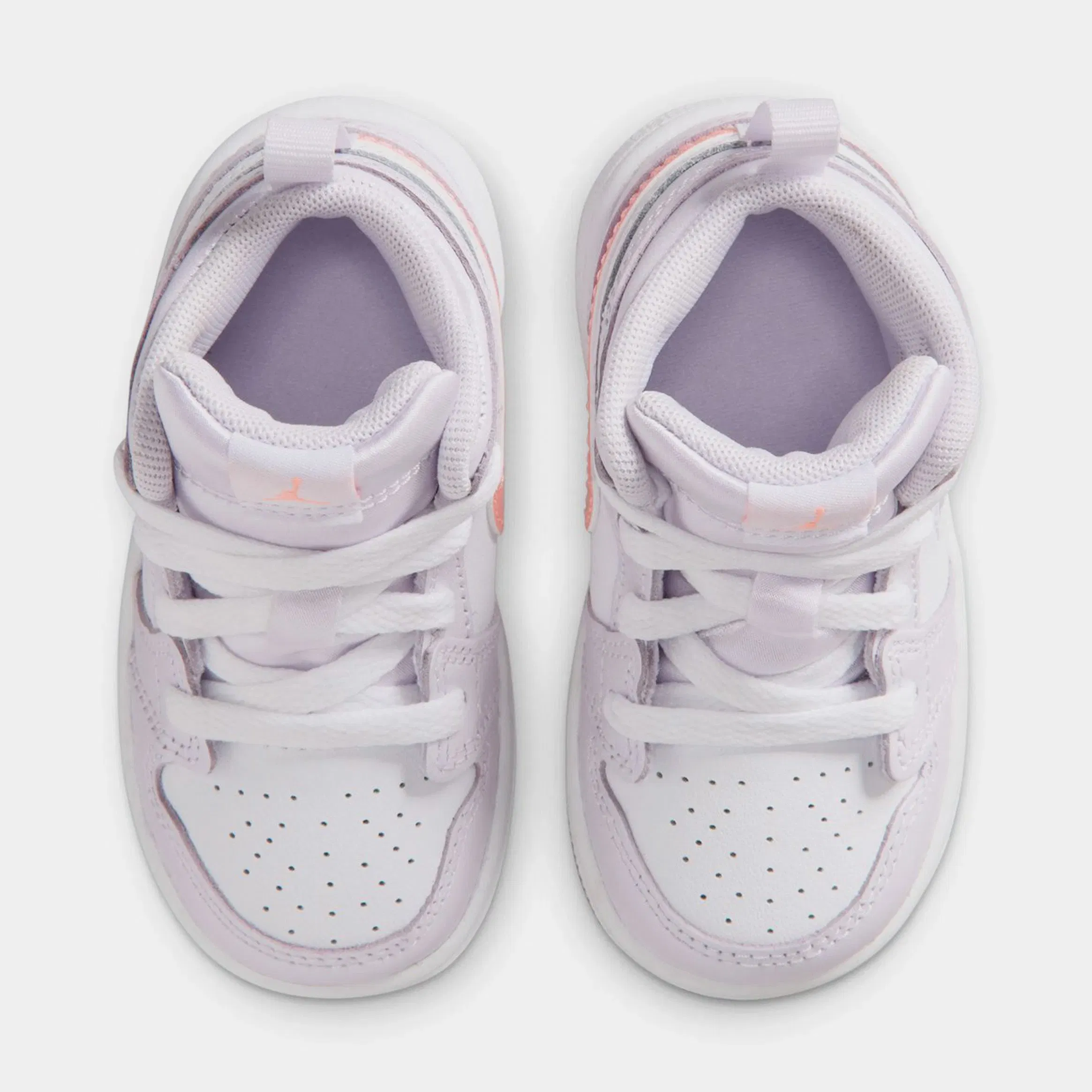 Air Jordan 1 Mid SE Infant Toddler Lifestyle Shoes (Barely Grape/Atomic Pink/White)