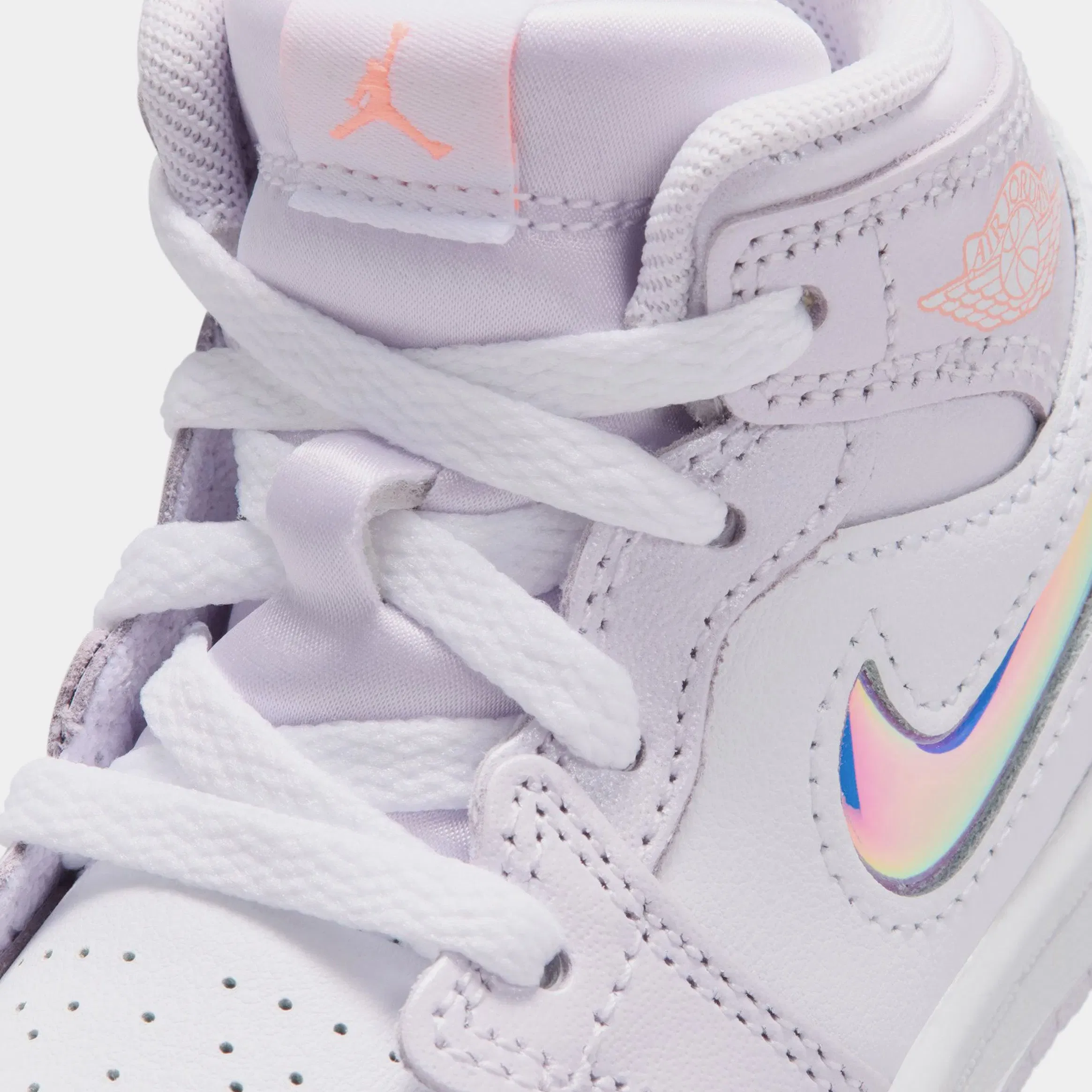 Air Jordan 1 Mid SE Infant Toddler Lifestyle Shoes (Barely Grape/Atomic Pink/White)