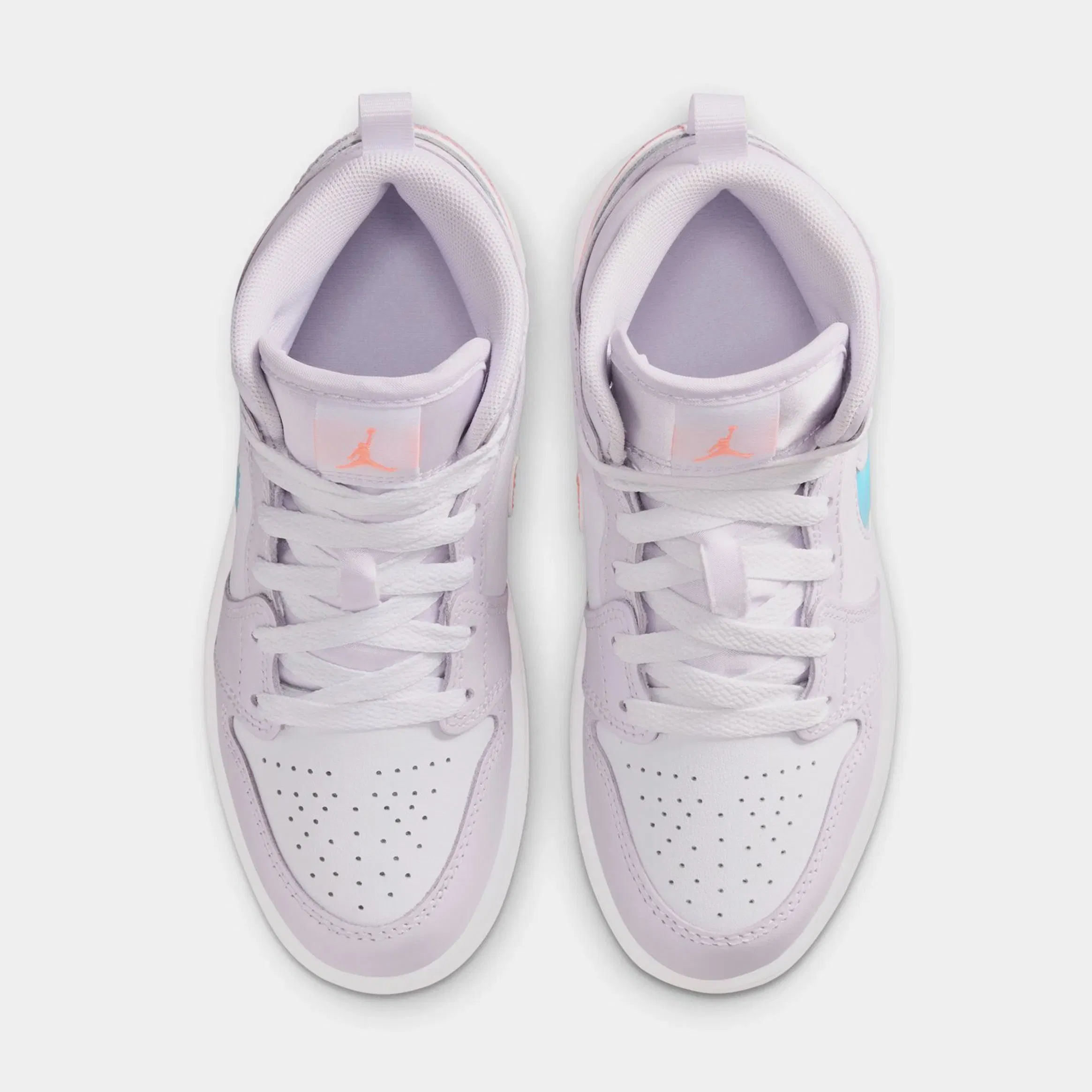 Air Jordan 1 Mid SE Preschool Lifestyle Shoes (Barely Grape/White/Atomic Pink)