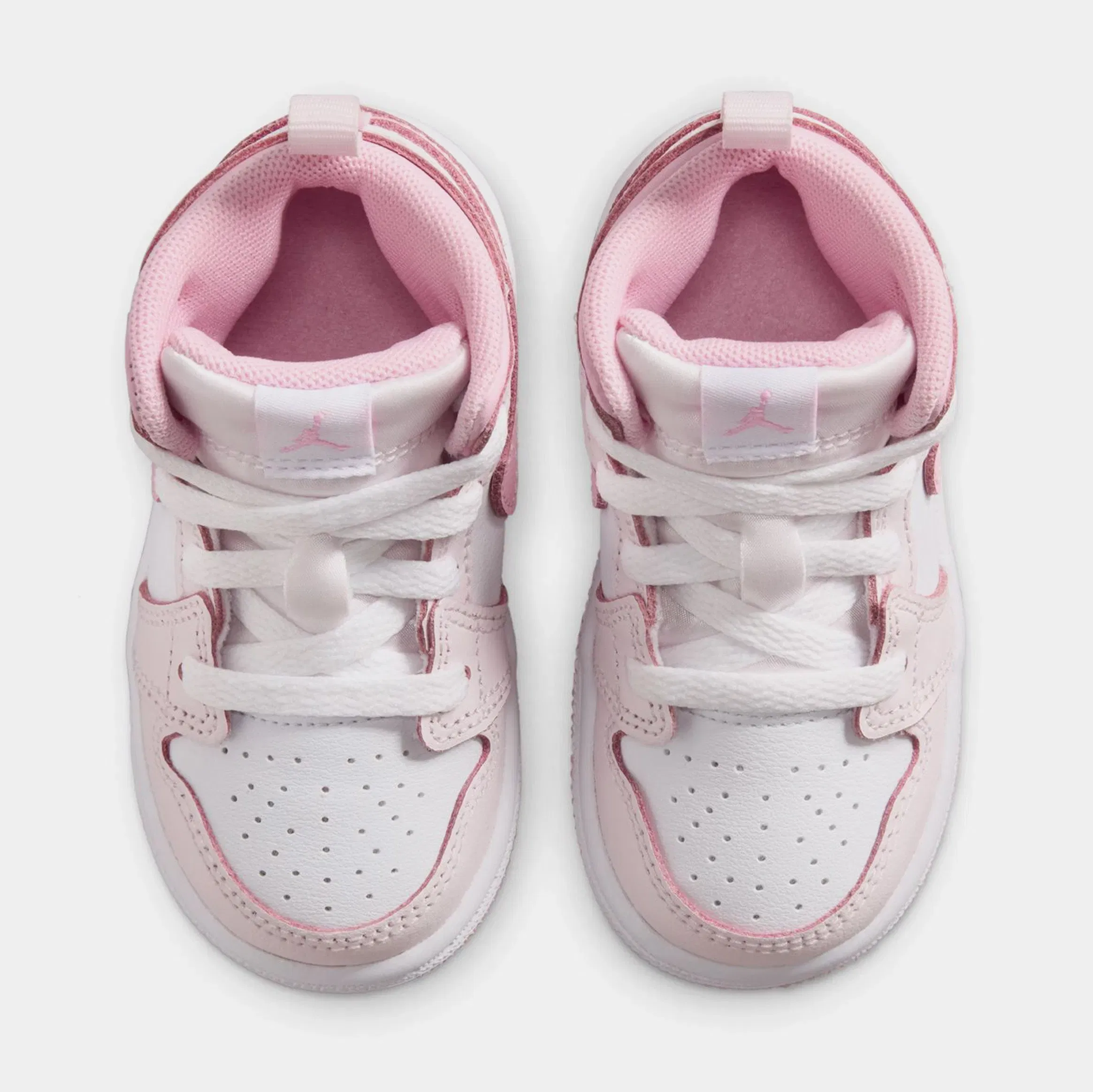 Air Jordan 1 Mid Infant Toddler Lifestyle Shoes (Pearl Pink/White/Medium Soft Pink)