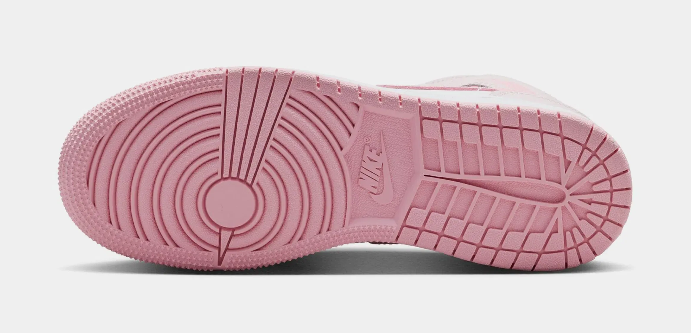 Air Jordan 1 Mid Grade School Lifestyle Shoes (Pearl Pink/Medium Soft Pink/White)