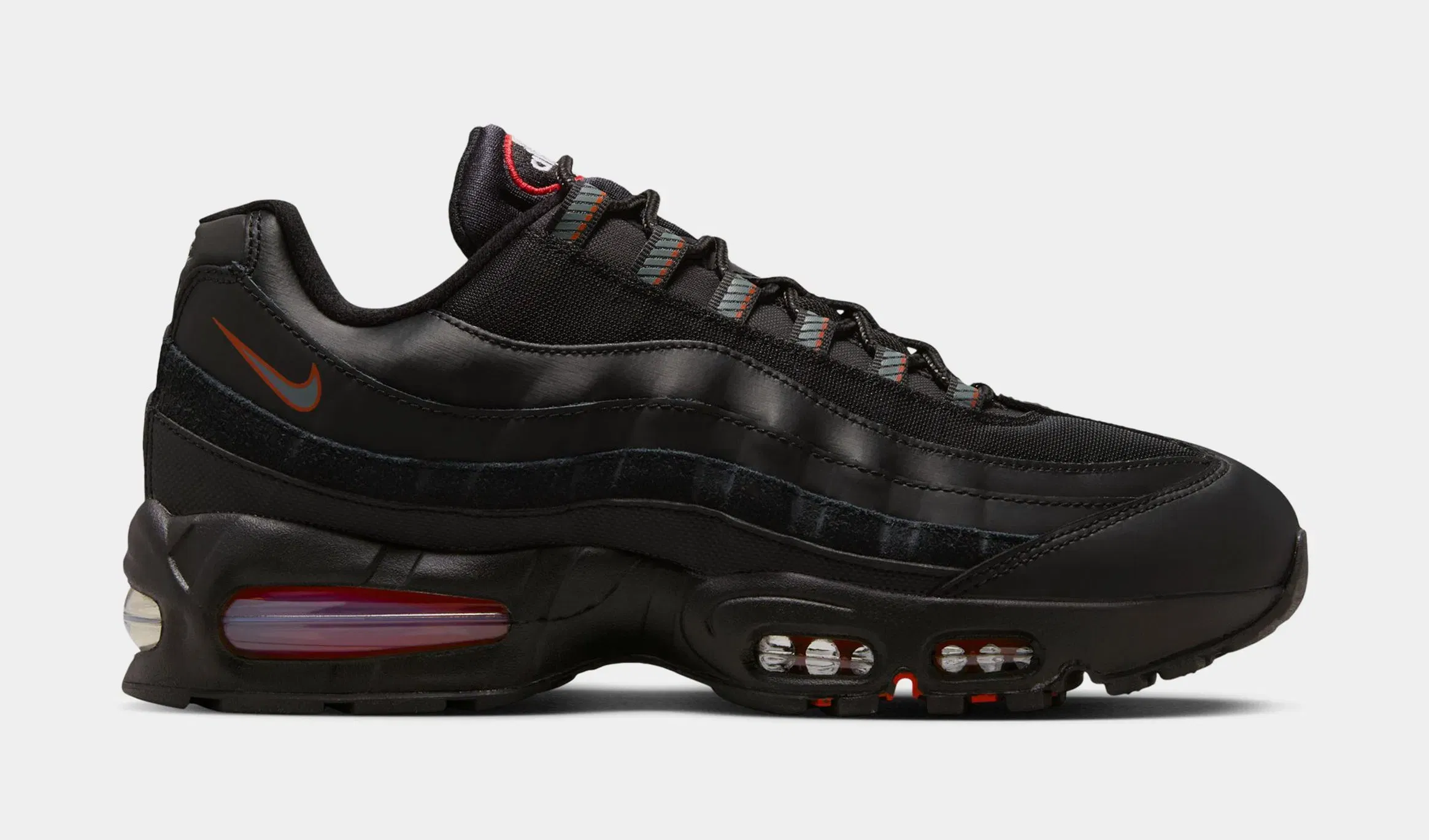 Nike Air Max 95 Big Bubble Mens Running Shoes (Black/Smoke Grey/Univertsity Red/White)