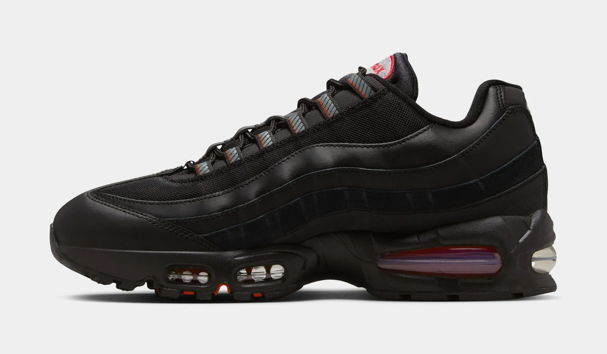 Nike Air Max 95 Big Bubble Mens Running Shoes (Black/Smoke Grey/Univertsity Red/White)