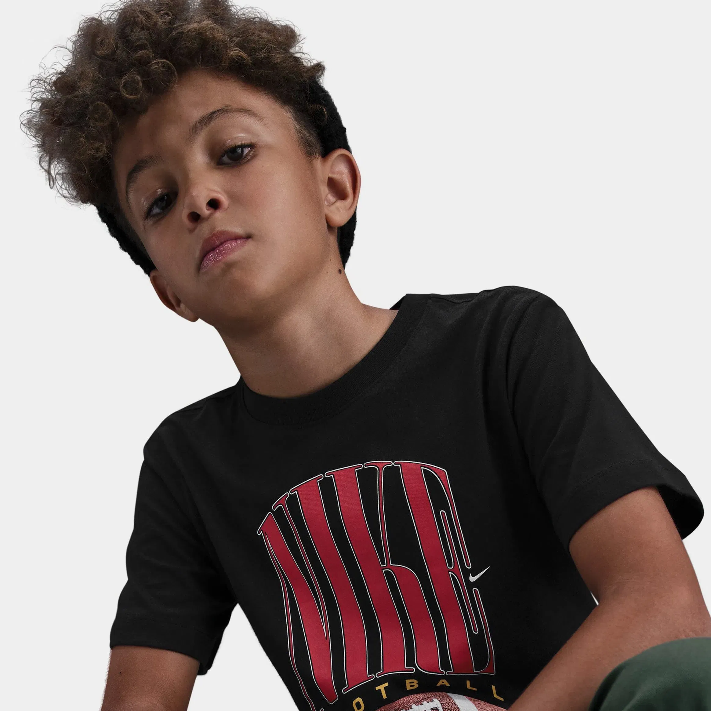 Nike NSW Football Grade School Short Sleeve Shirt (Black)
