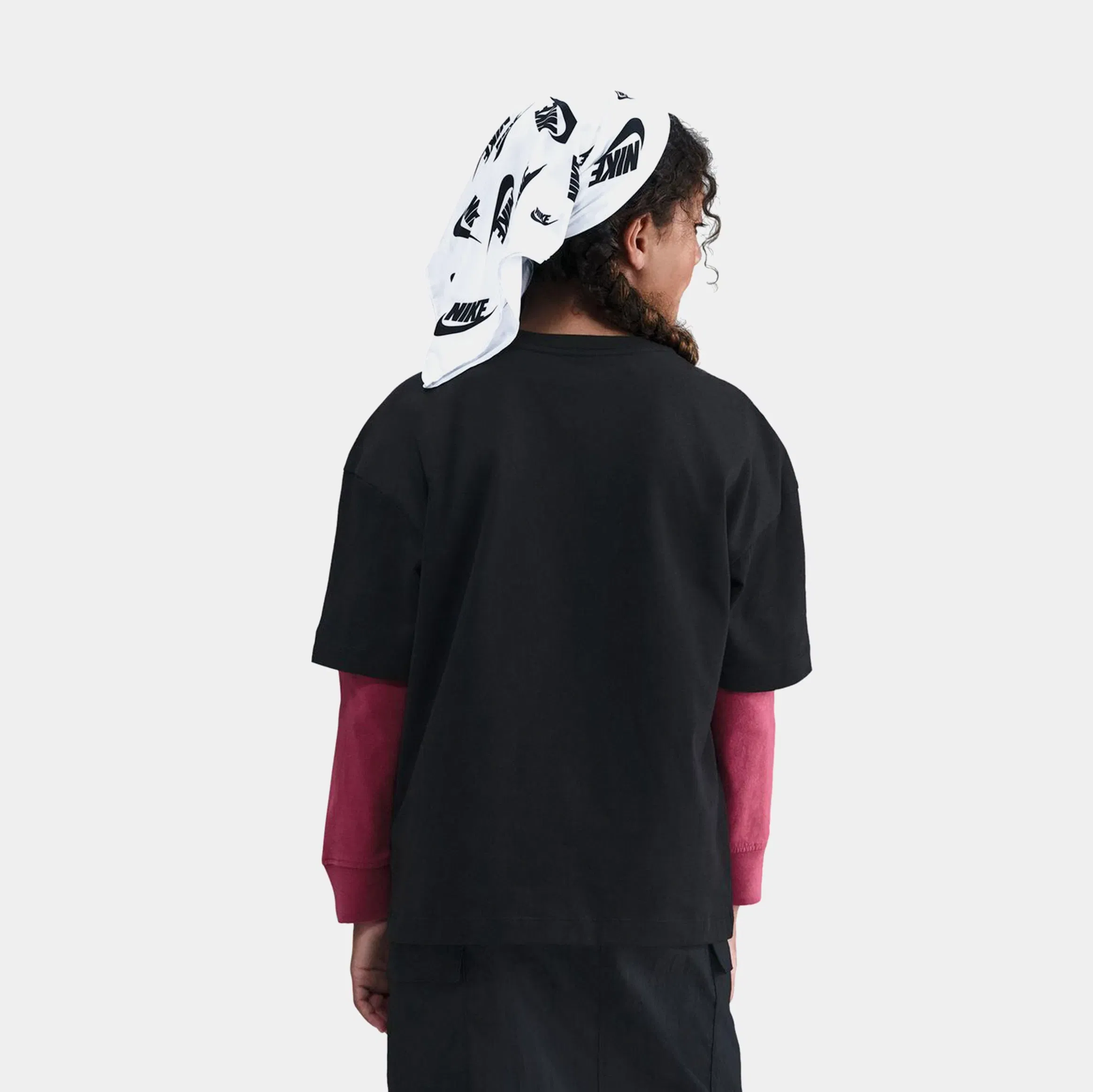Nike NSW Butterfly Graphic Grade School Short Sleeve Shirt (Black/Pink)