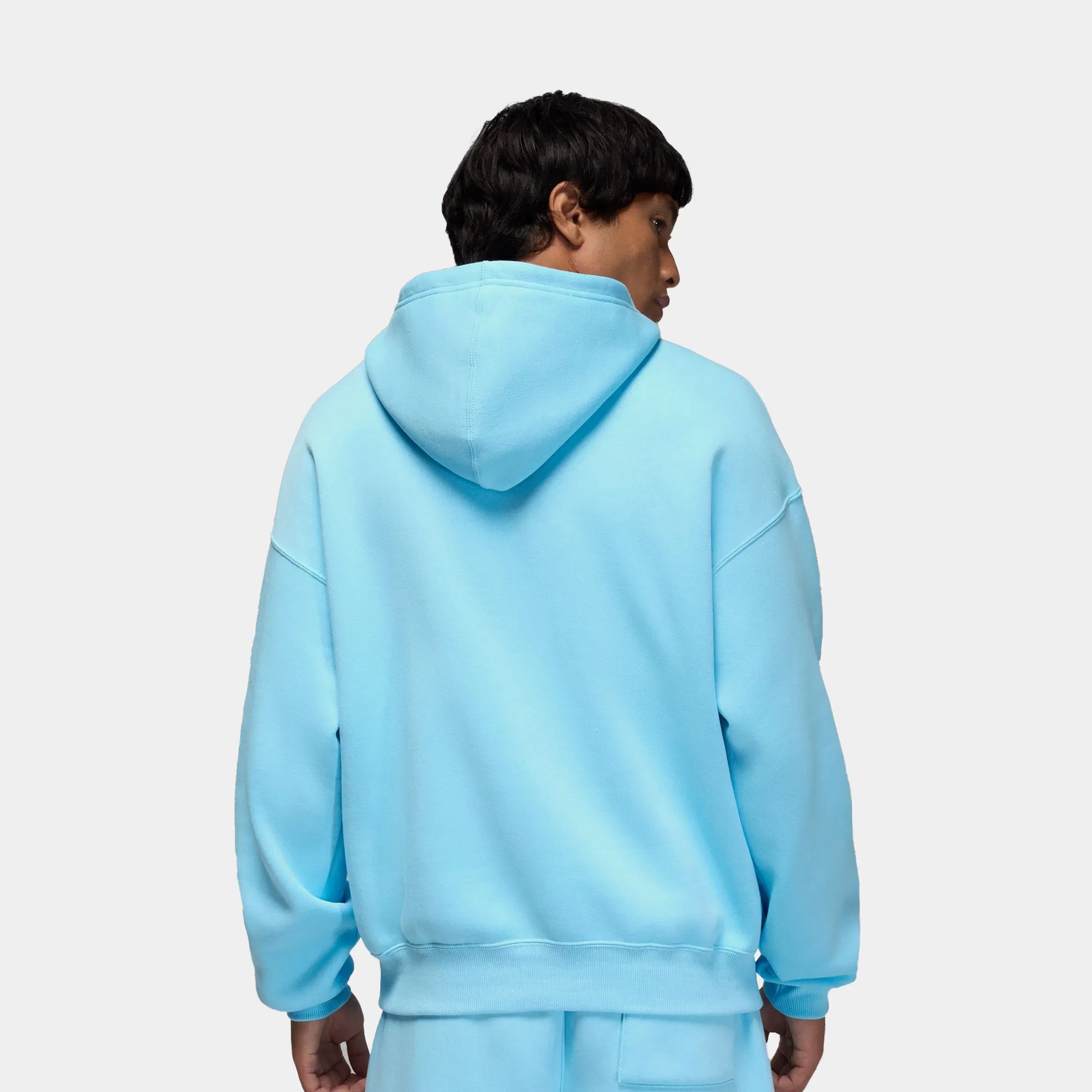 Air Jordan Brooklyn Oversized Fleece Pullover Mens Hoodie (Blue Chill/Black)