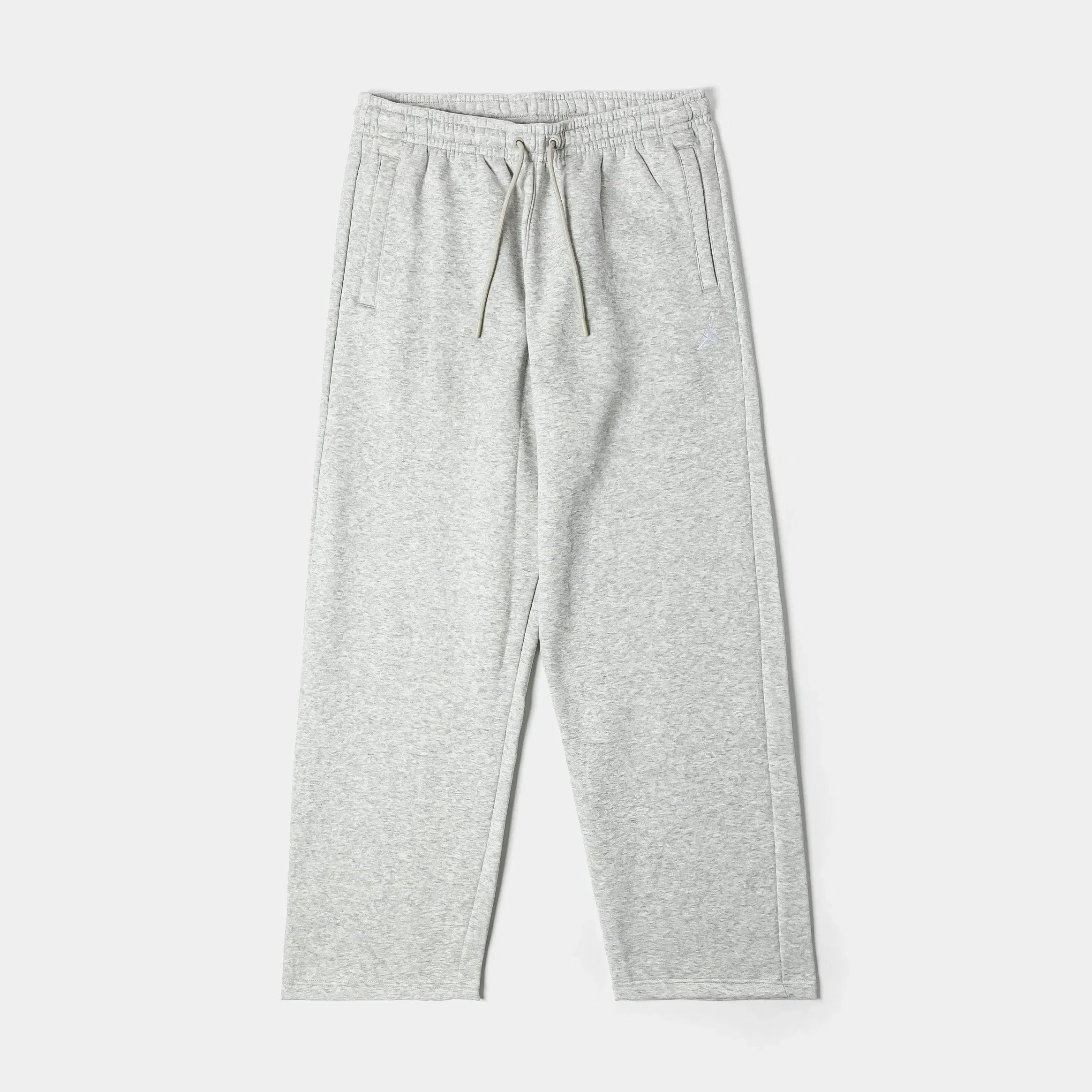 Air Jordan Brooklyn Fleece Oversized Open Hem Mens Sweatpants (Grey Heather/White)