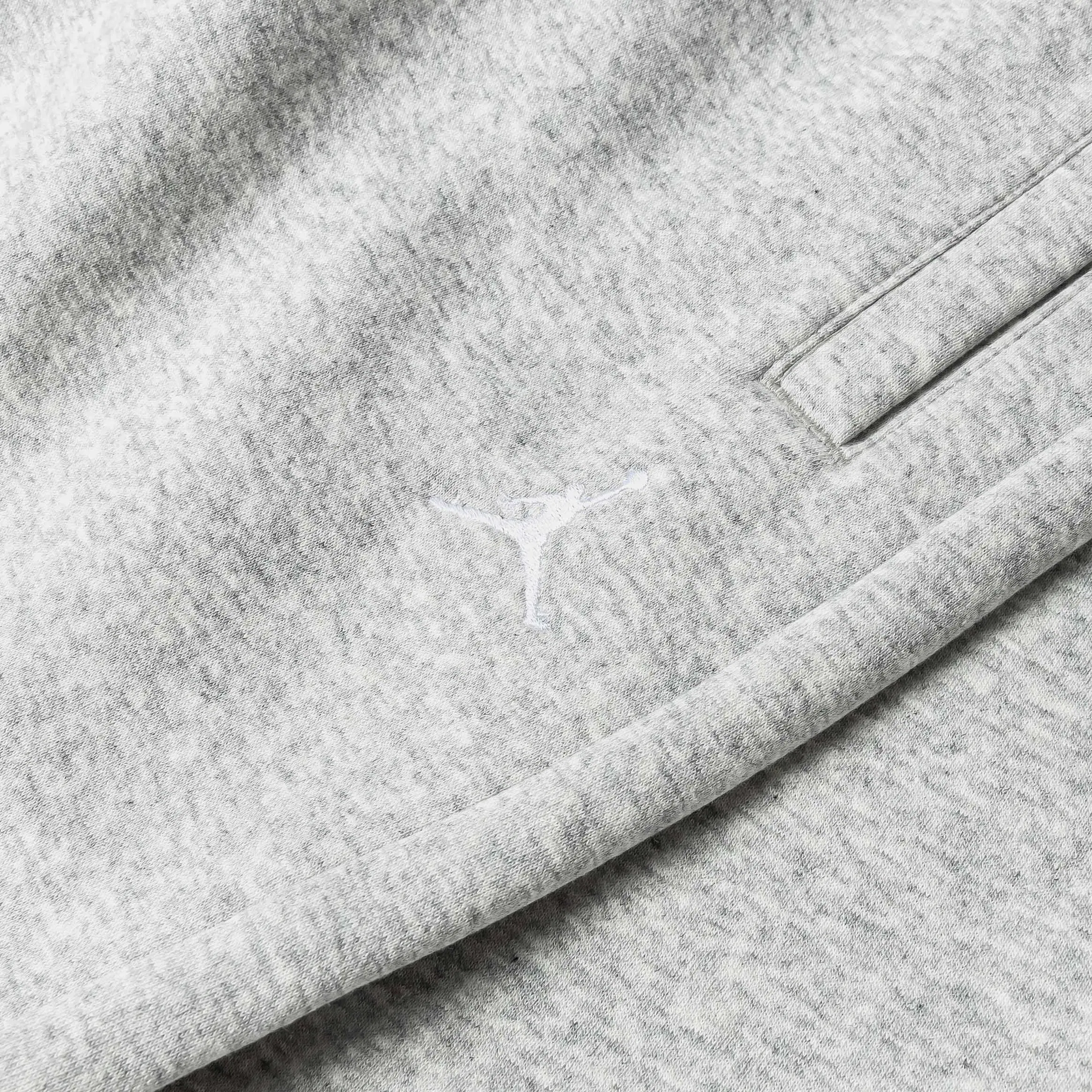 Air Jordan Brooklyn Fleece Oversized Open Hem Mens Sweatpants (Grey Heather/White)