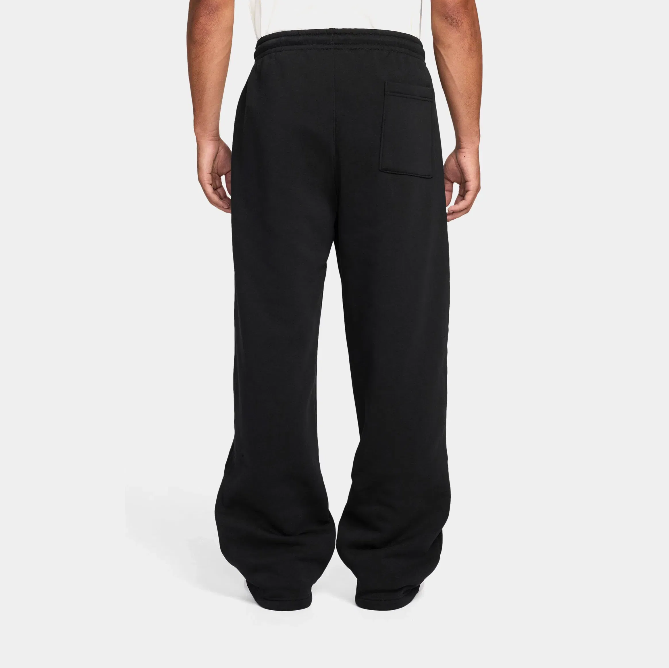 Air Jordan Brooklyn Fleece Oversized Open Hem Mens Pants (Black/Sail)