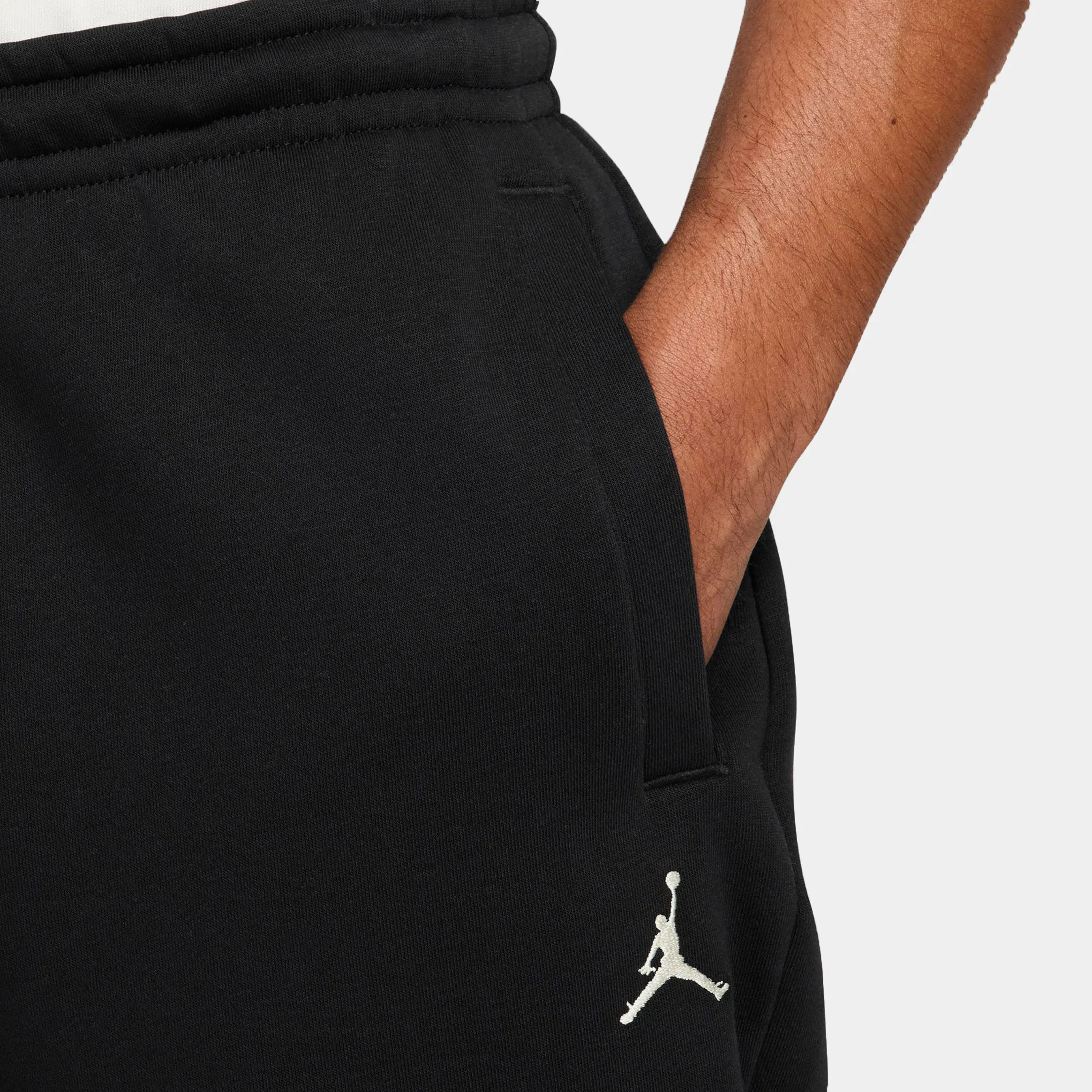 Air Jordan Brooklyn Fleece Oversized Open Hem Mens Pants (Black/Sail)