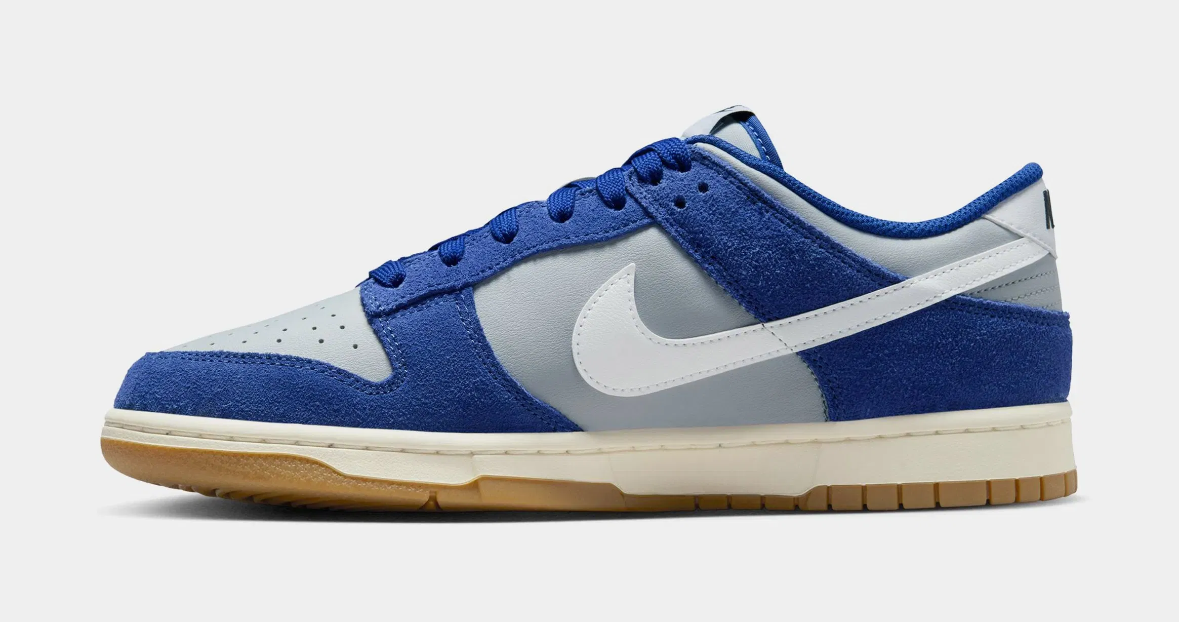 Nike Dunk Low Mens Lifestyle Shoes (Wolf Grey/White/Deep Royal Blue/Sail)