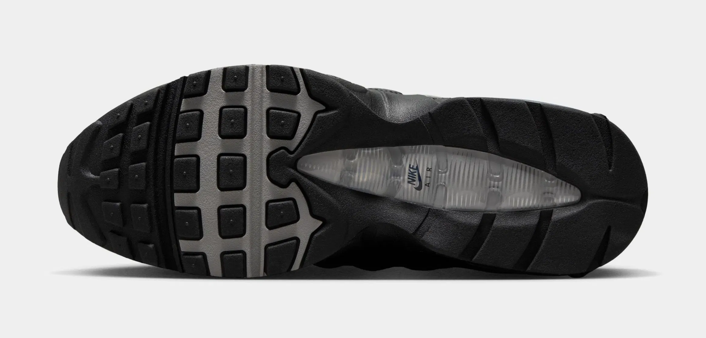 Nike Air Max 95 Big Bubble Mens Running Shoes (Black/Black/White/Metallic Silver)