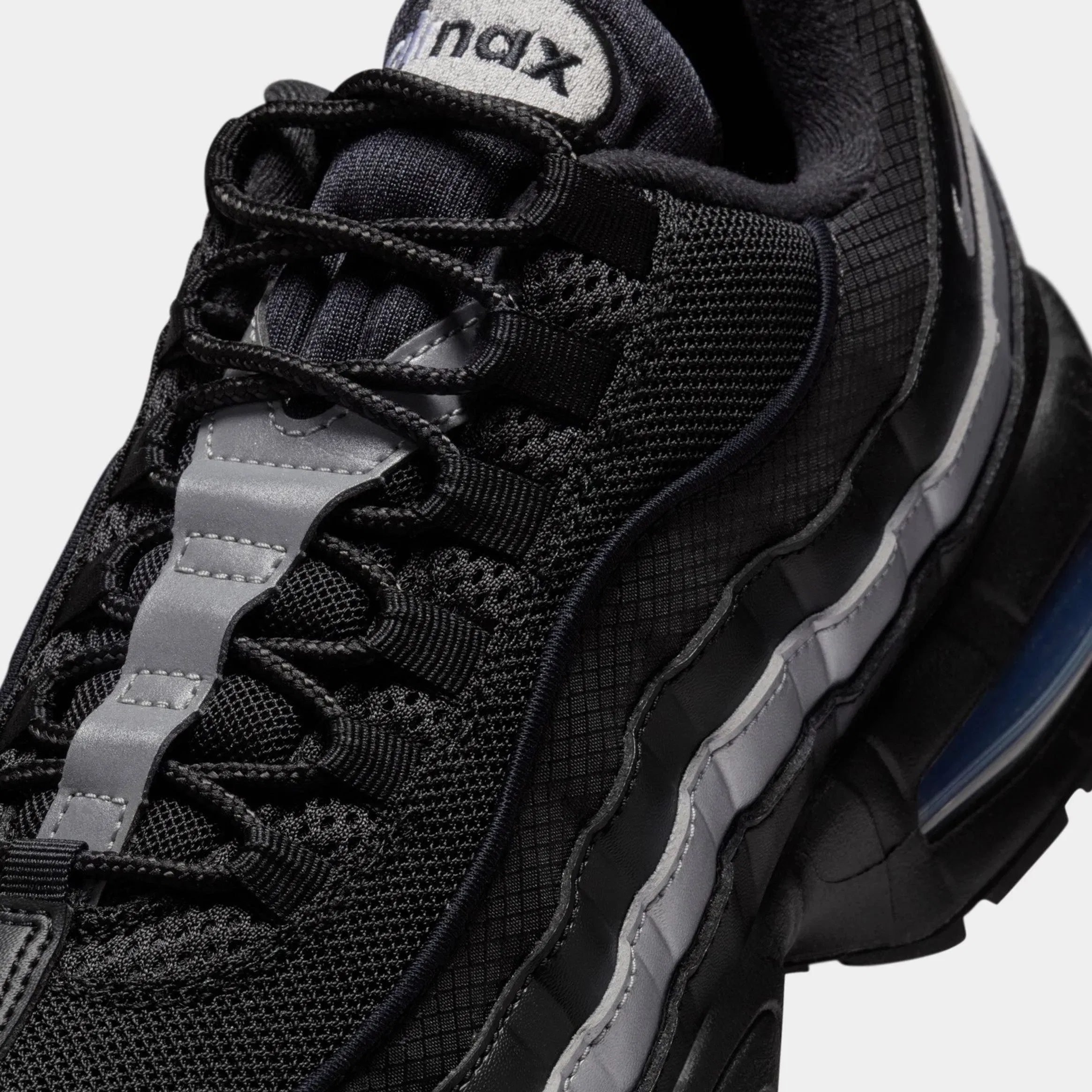 Nike Air Max 95 Big Bubble Mens Running Shoes (Black/Black/White/Metallic Silver)