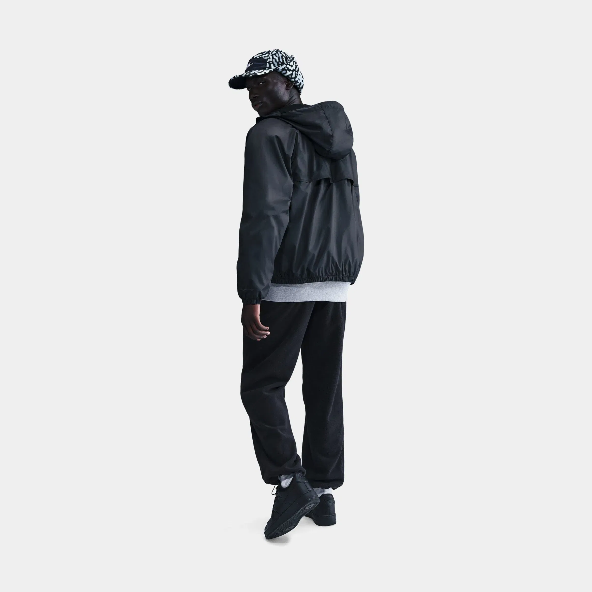 Nike Windrunner Lined Mens Jacket (Black/White)