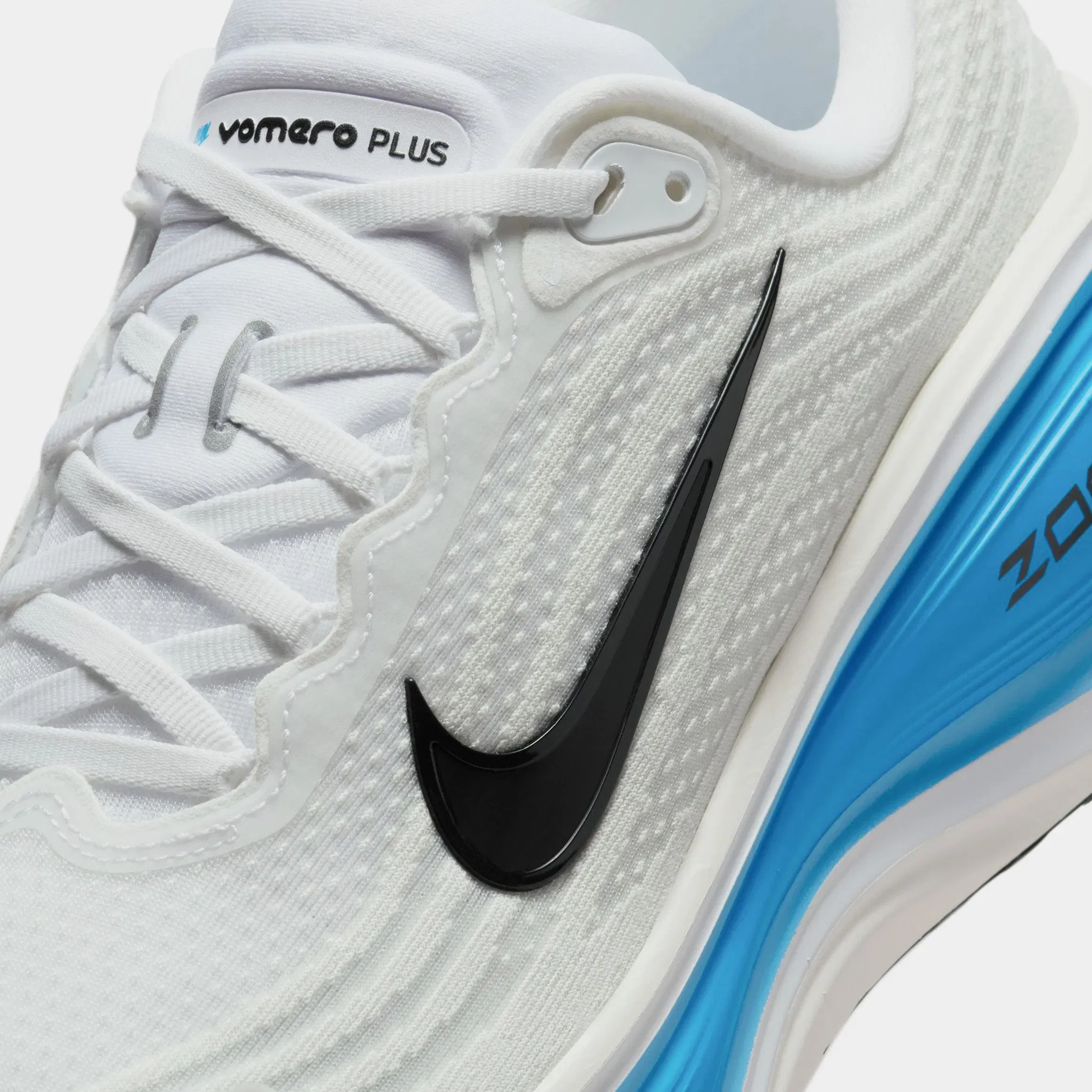 Nike Vomero Plus Mens Running Shoes (White/Black/Blue Hero/Hydrogen Blue)