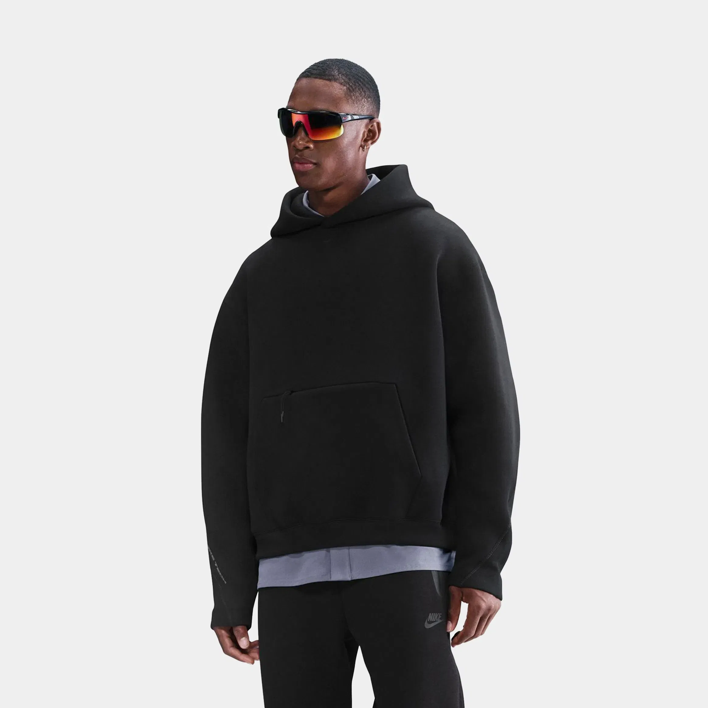Nike Tech Fleece Oversized Mens Hoodie (Black/Black)
