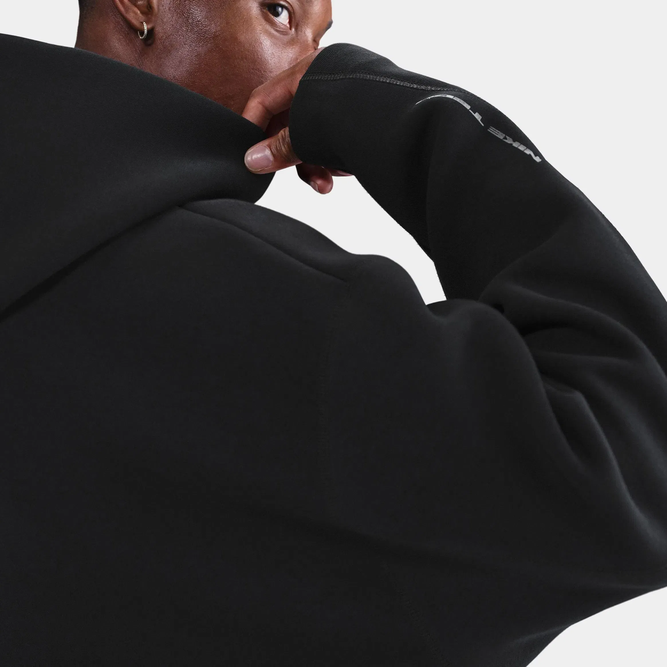 Nike Tech Fleece Oversized Mens Hoodie (Black/Black)