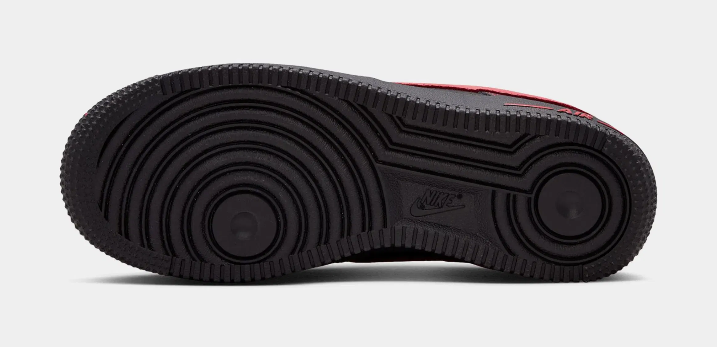 Nike Air Force 1 LV8 Grade School Lifestyle Shoes (Black/University Red/Black/Black)