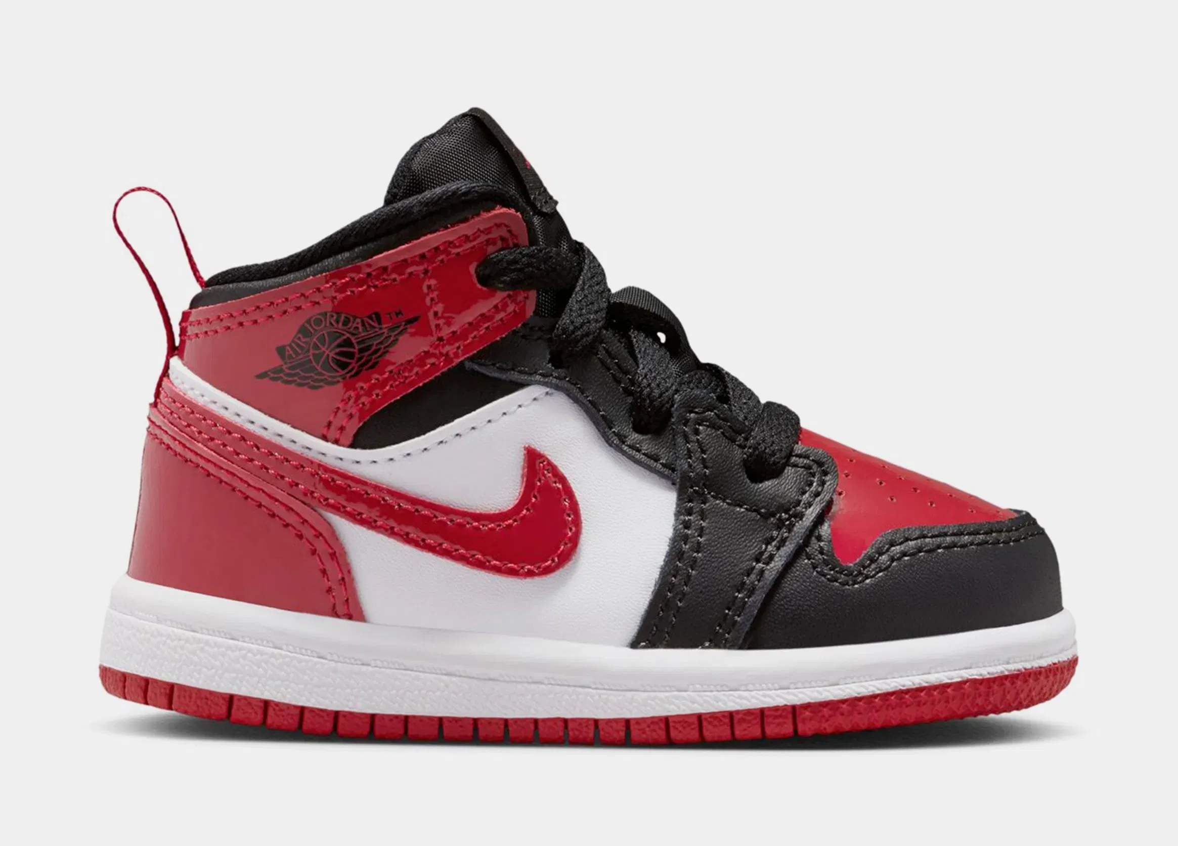 Air Jordan 1 Mid SE Infant Toddler Lifestyle Shoes (Black/White/Varsity Red)
