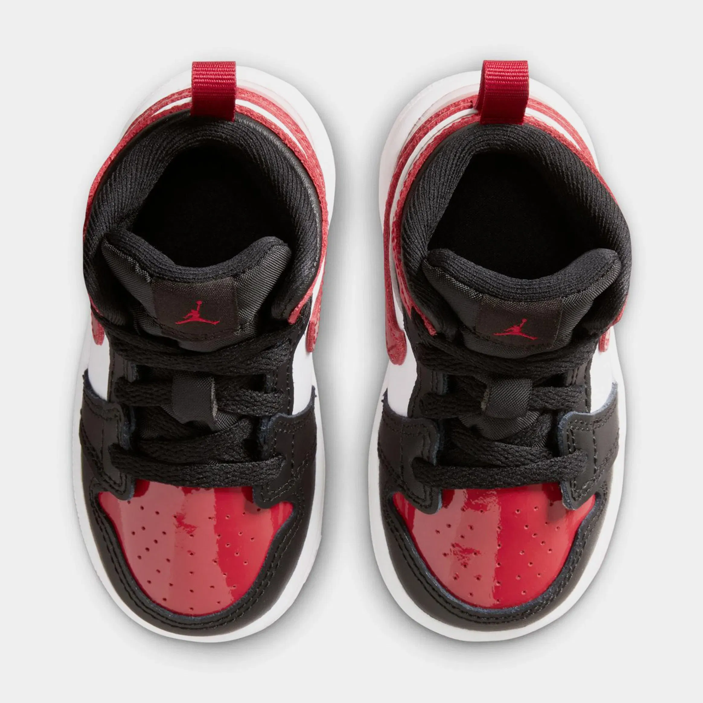 Air Jordan 1 Mid SE Infant Toddler Lifestyle Shoes (Black/White/Varsity Red)