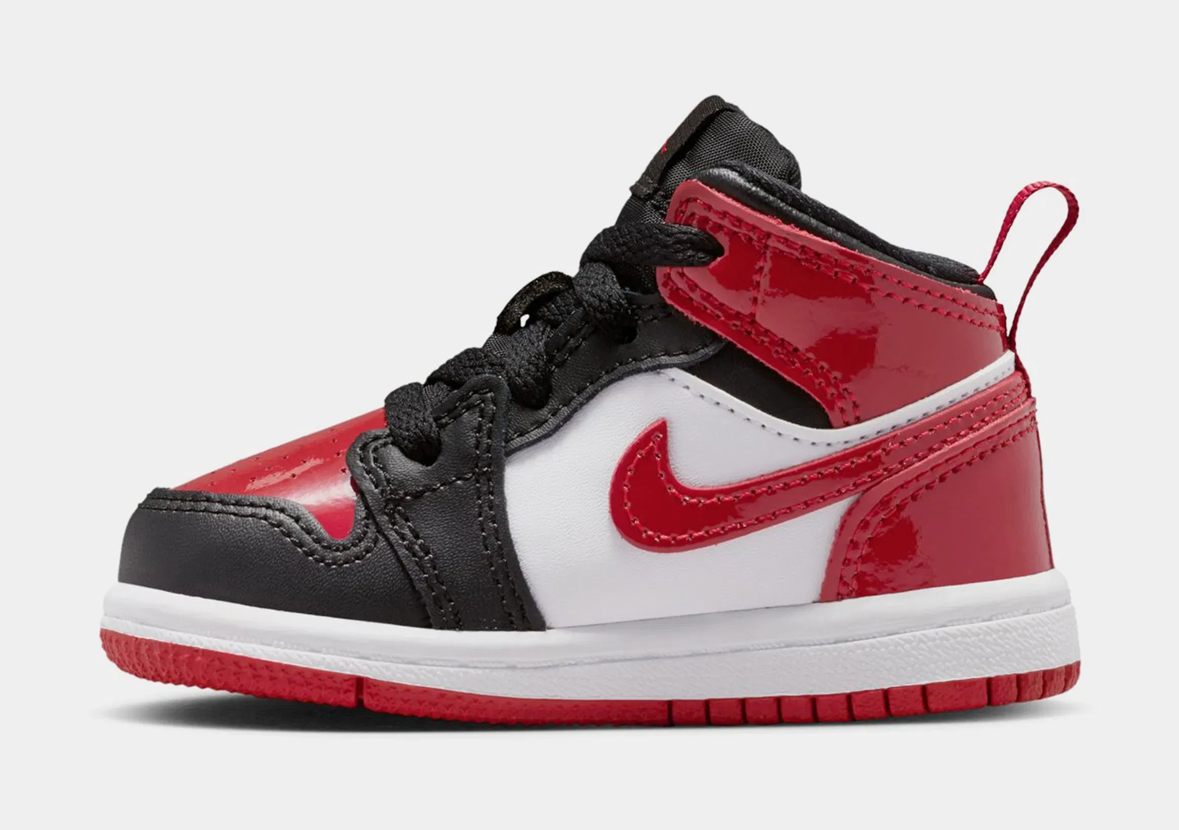 Air Jordan 1 Mid SE Infant Toddler Lifestyle Shoes (Black/White/Varsity Red)