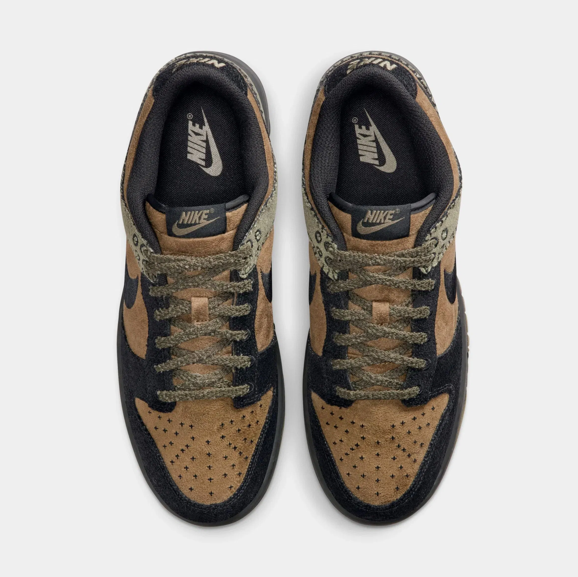 Nike Dunk Low Retro Camo Olive Mens Lifestyle Shoes (Brown Kelp/Black/Medium Olive)