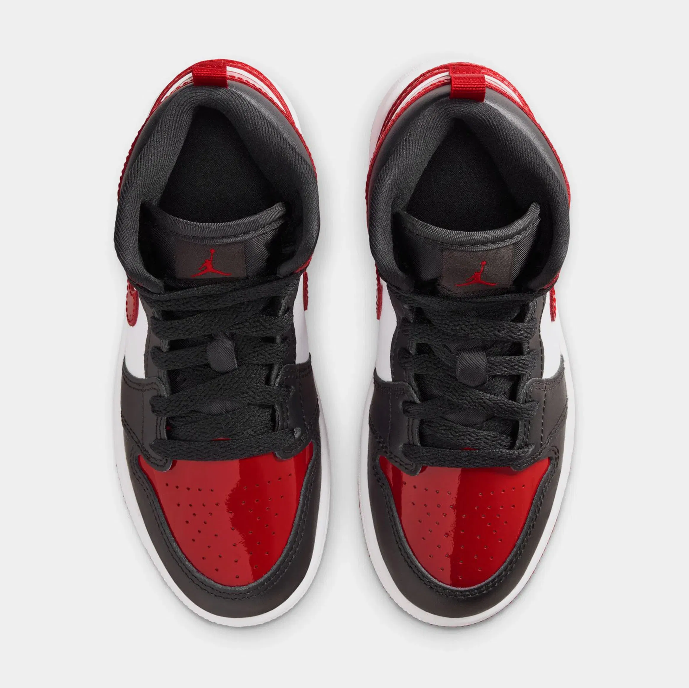Air Jordan 1 Mid SE Preschool Lifestyle Shoes (Black/White/Varsity Red)