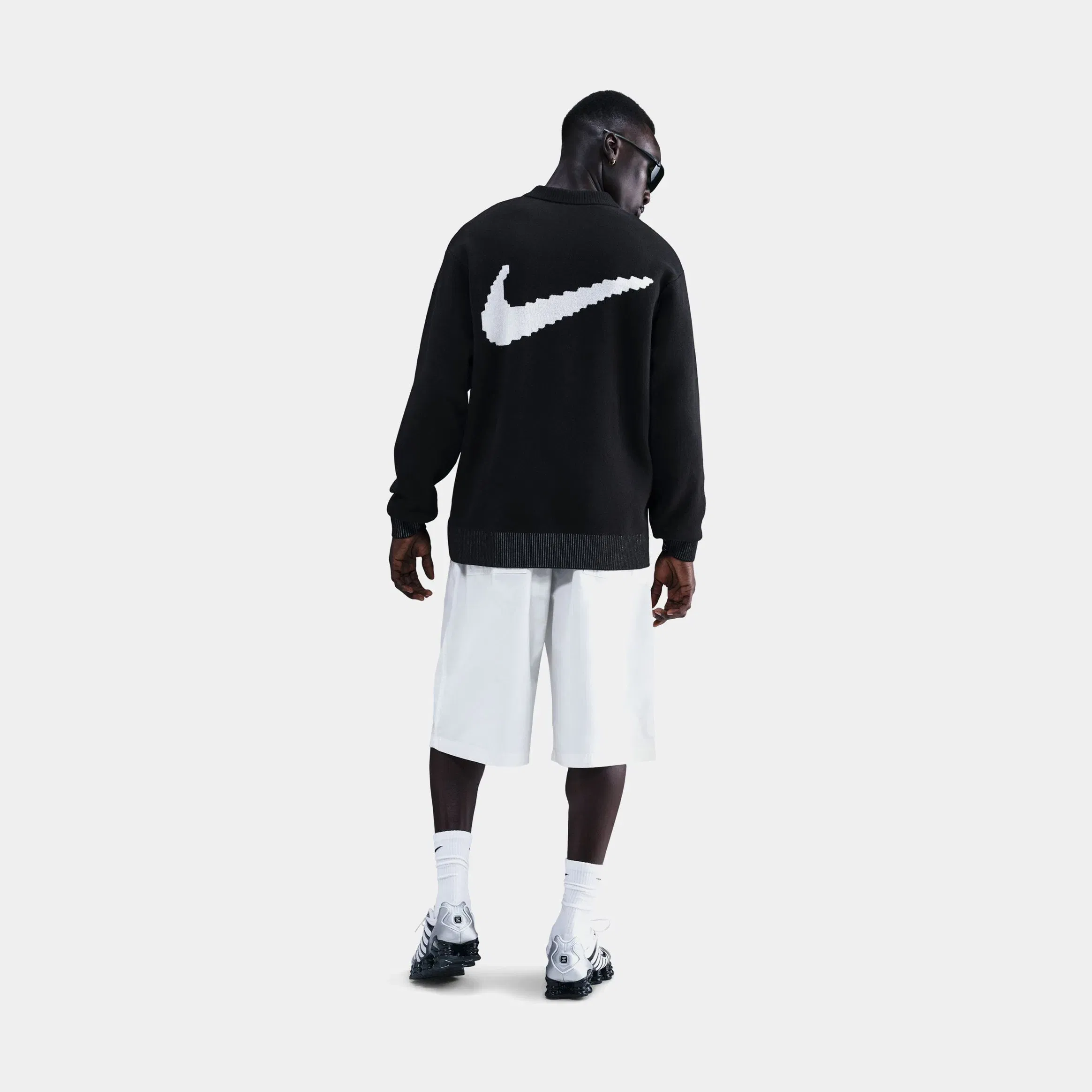 Nike NSW Club Rugby Top Mens Long Sleeve Shirt (Black/White/White)