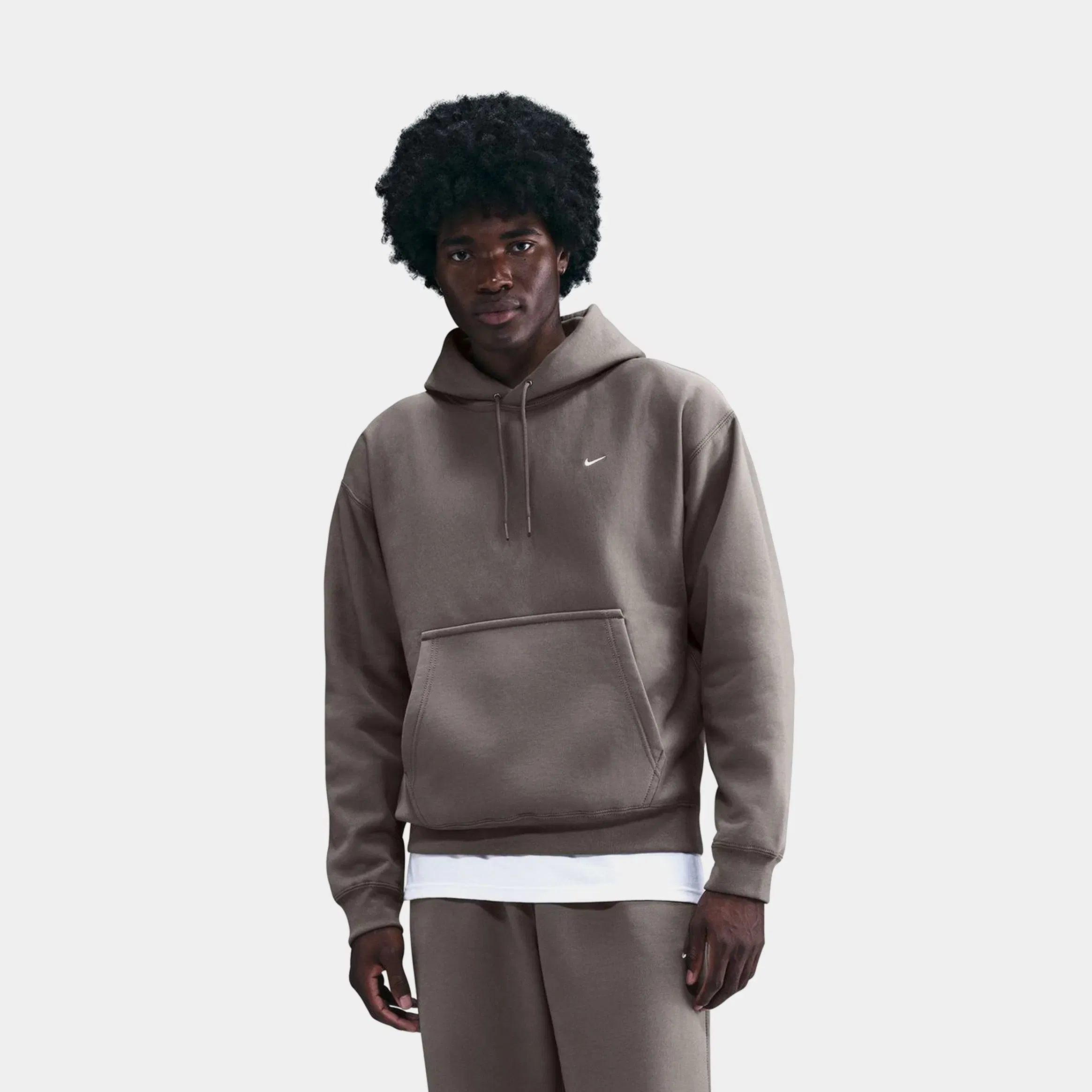 Nike Solo Swoosh Pullover Mens Hoodie (Black/Black/White)