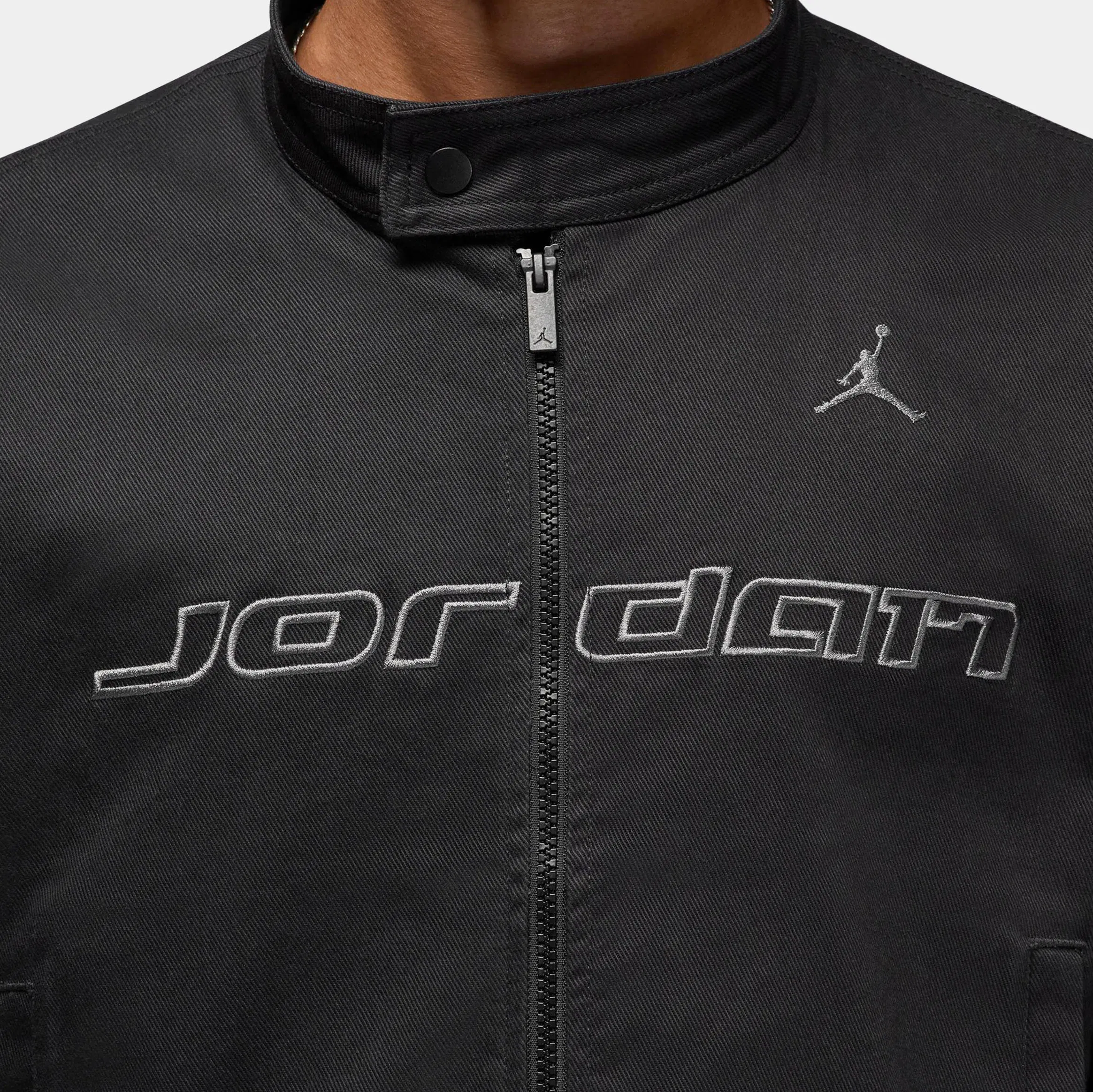 Air Jordan Brooklyn Motorsport Mens Jacket (Black/Iron Grey/Iron Grey)