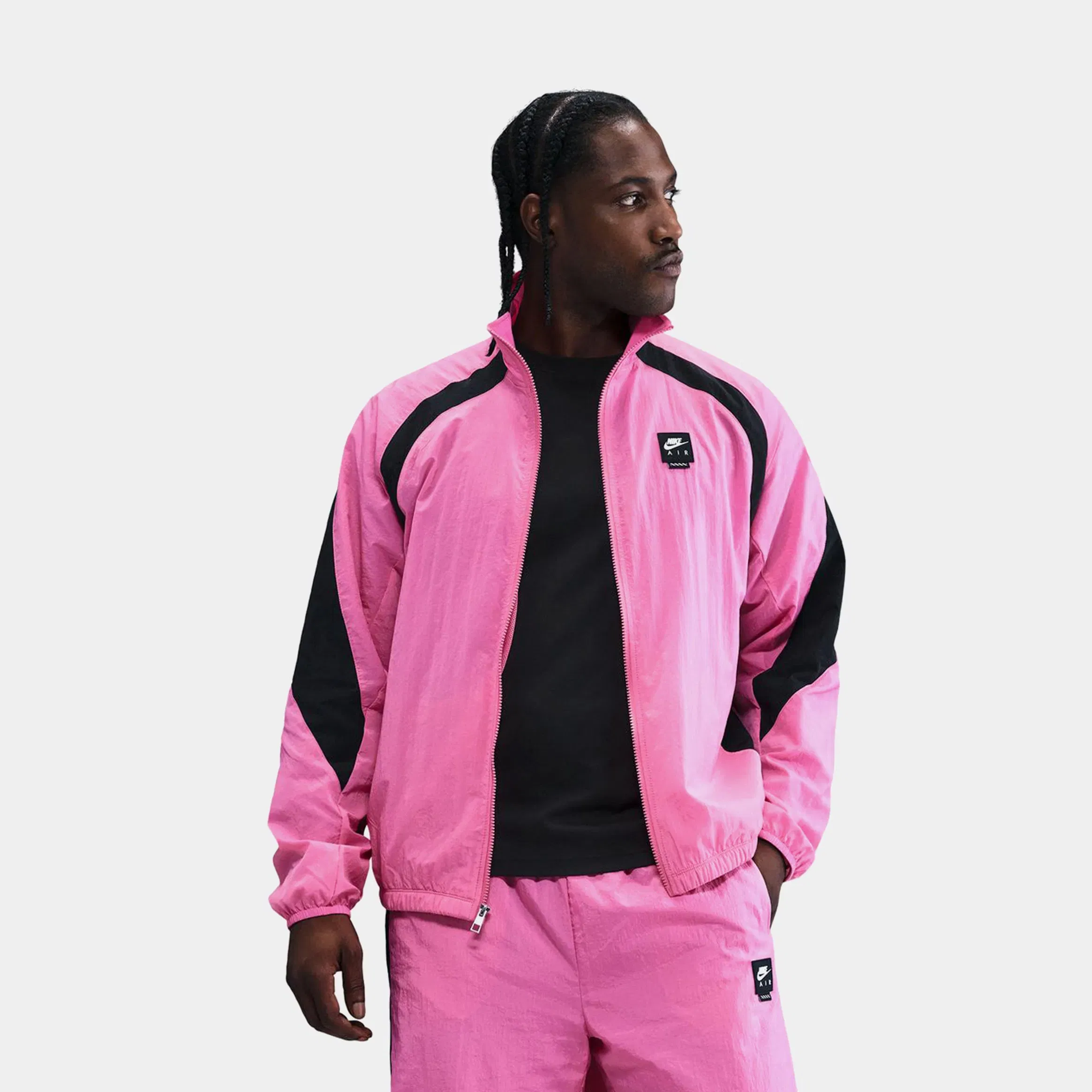 Nike Air Woven Track Mens Jacket (Black/Pink/Black)
