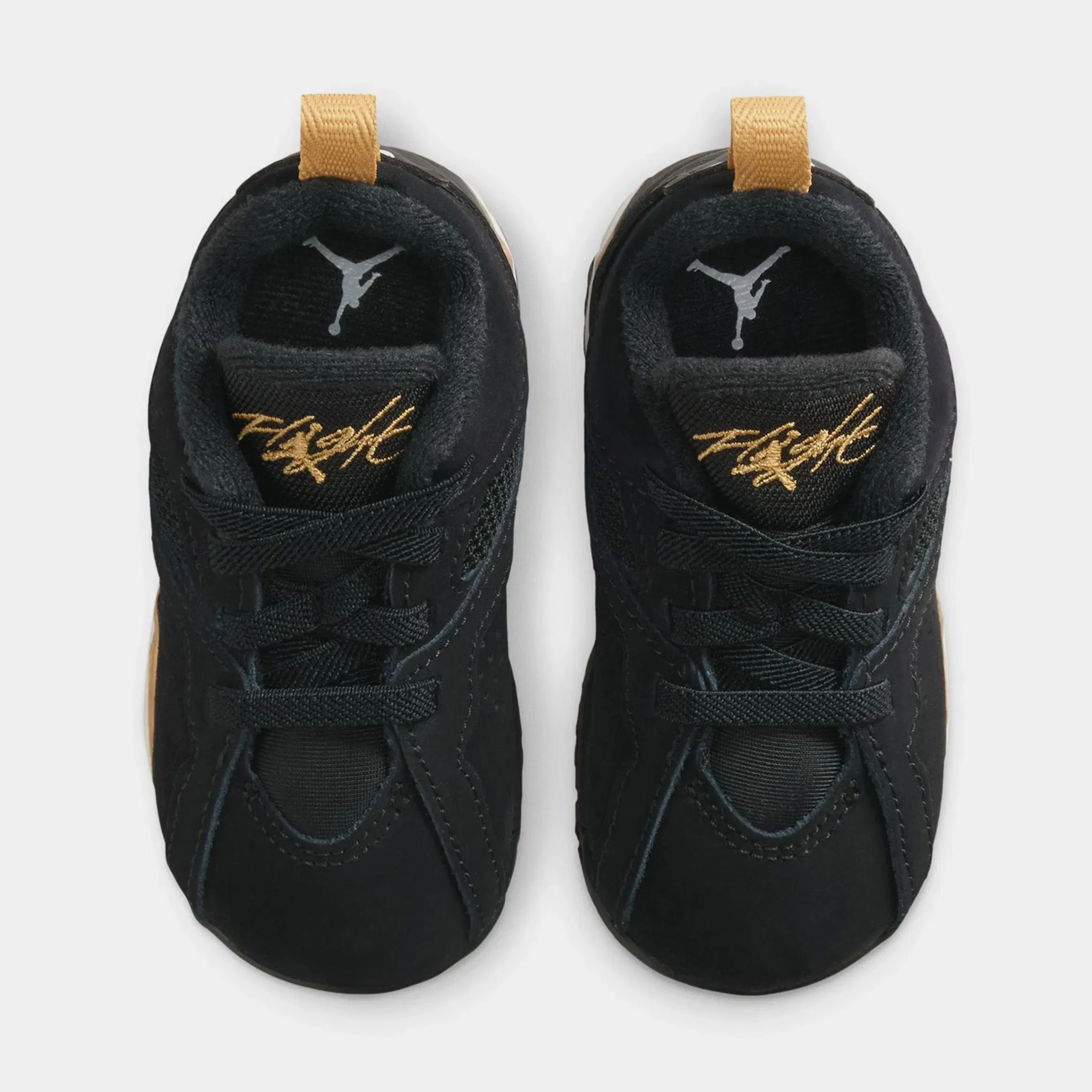 Air Jordan MVP 92 Infant Toddler Basketball Shoes ( Black/Metallic Gold/Sail)