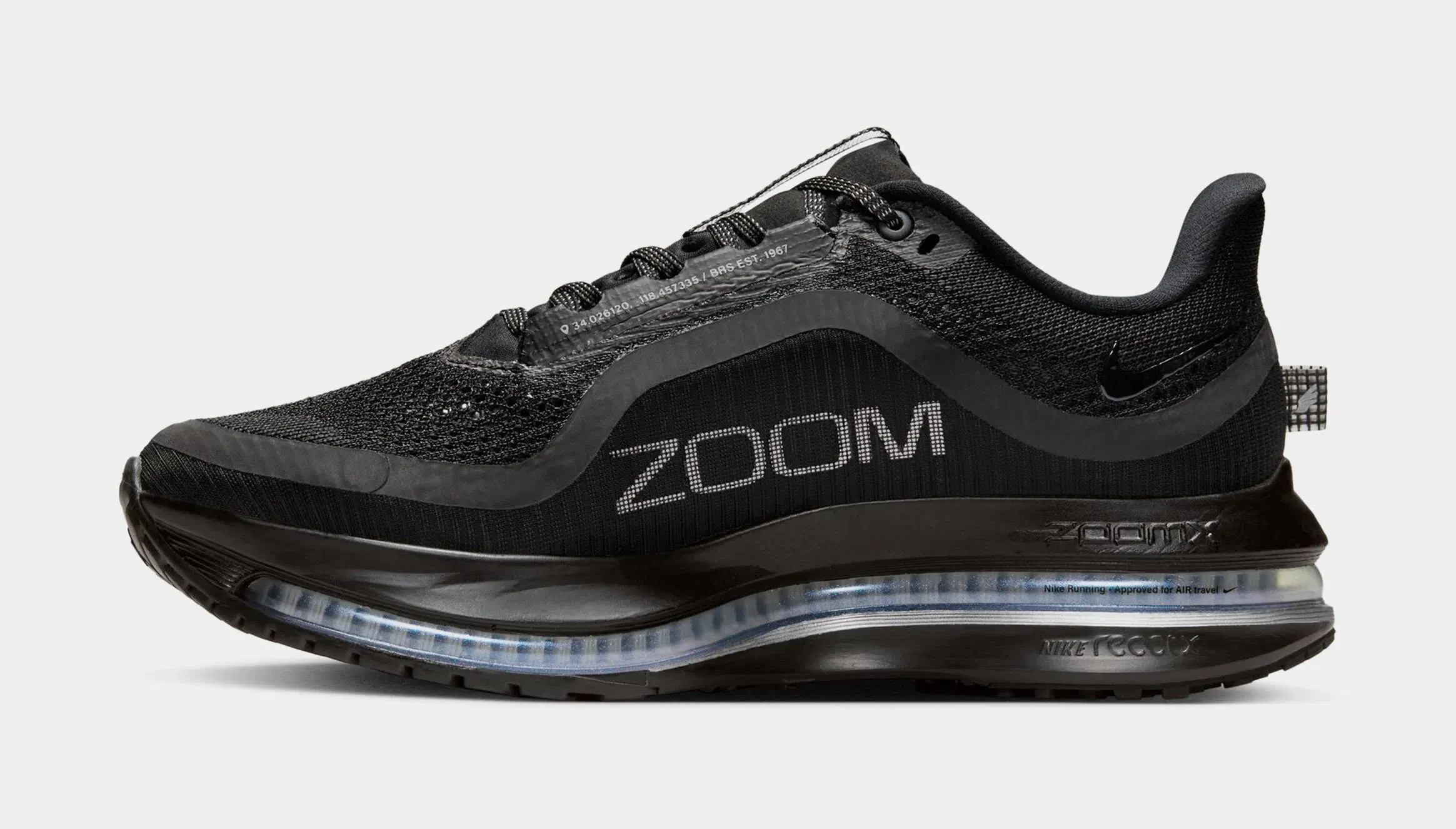 Nike Pegasus Premium Womens Running Shoes (Black/Black/Metallic Silver)
