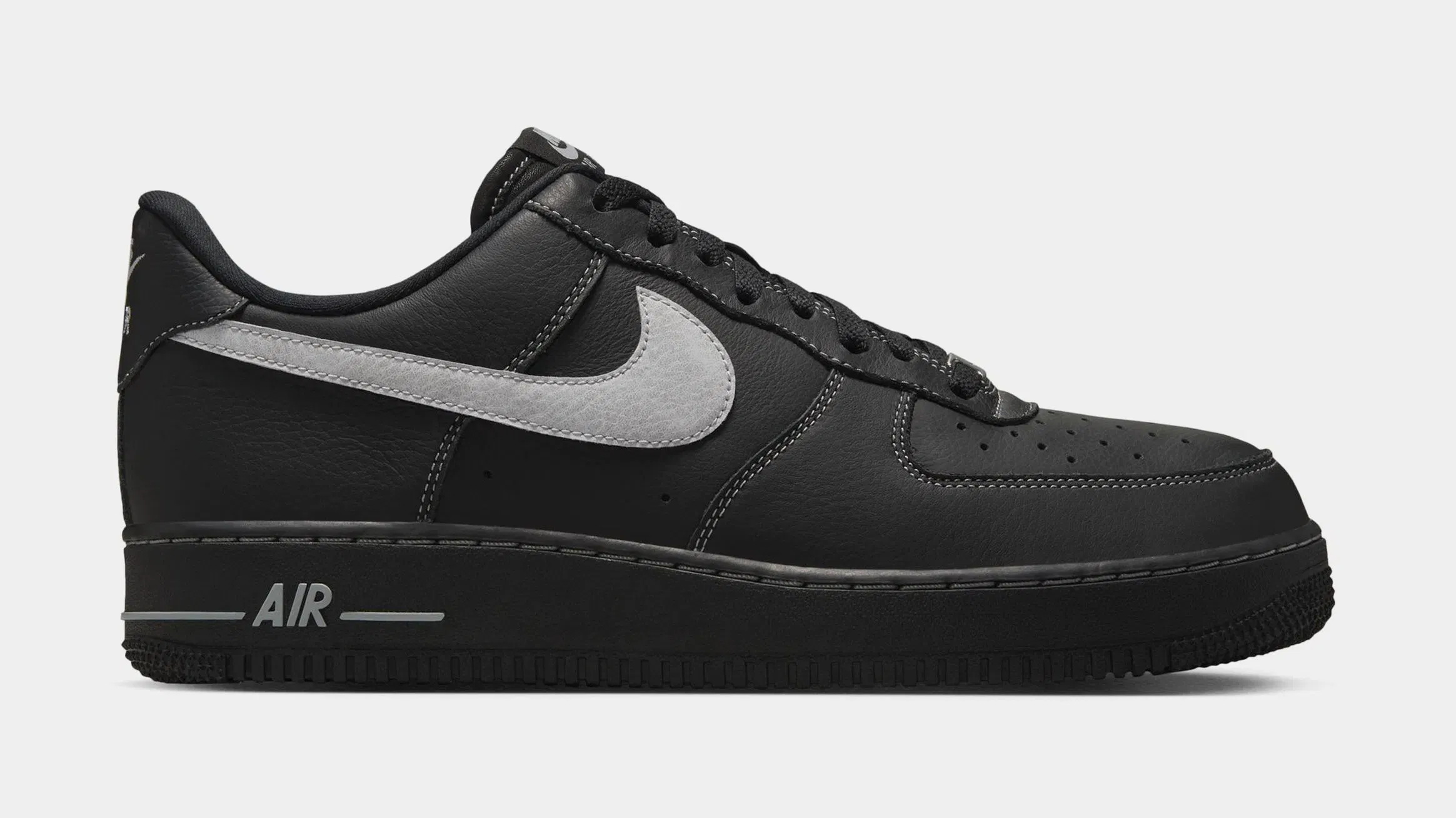 Nike Air Force 1 07 Mens Lifestyle Shoes (Black/Wolf Grey/Black/Black)